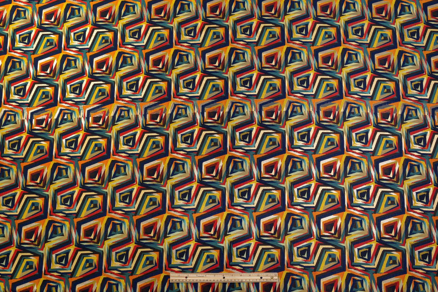 Abstract Geometric Brocade - Multicolor