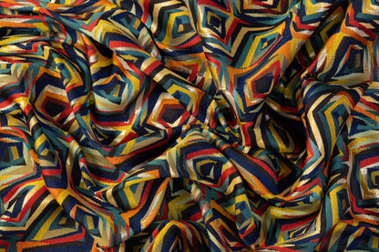 Abstract Geometric Brocade - Multicolor