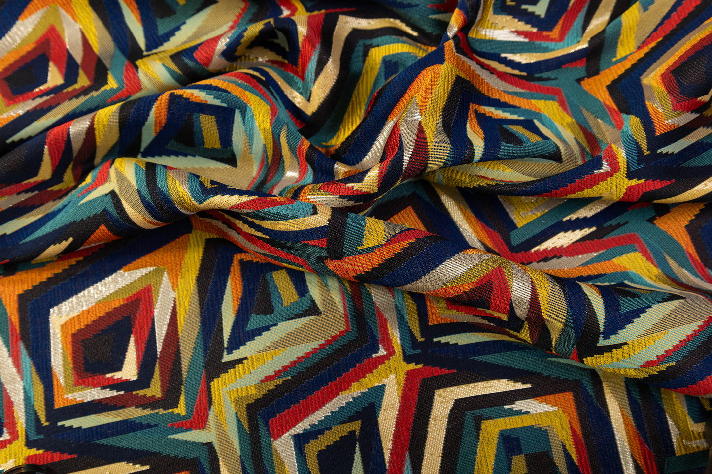 Abstract Geometric Brocade - Multicolor