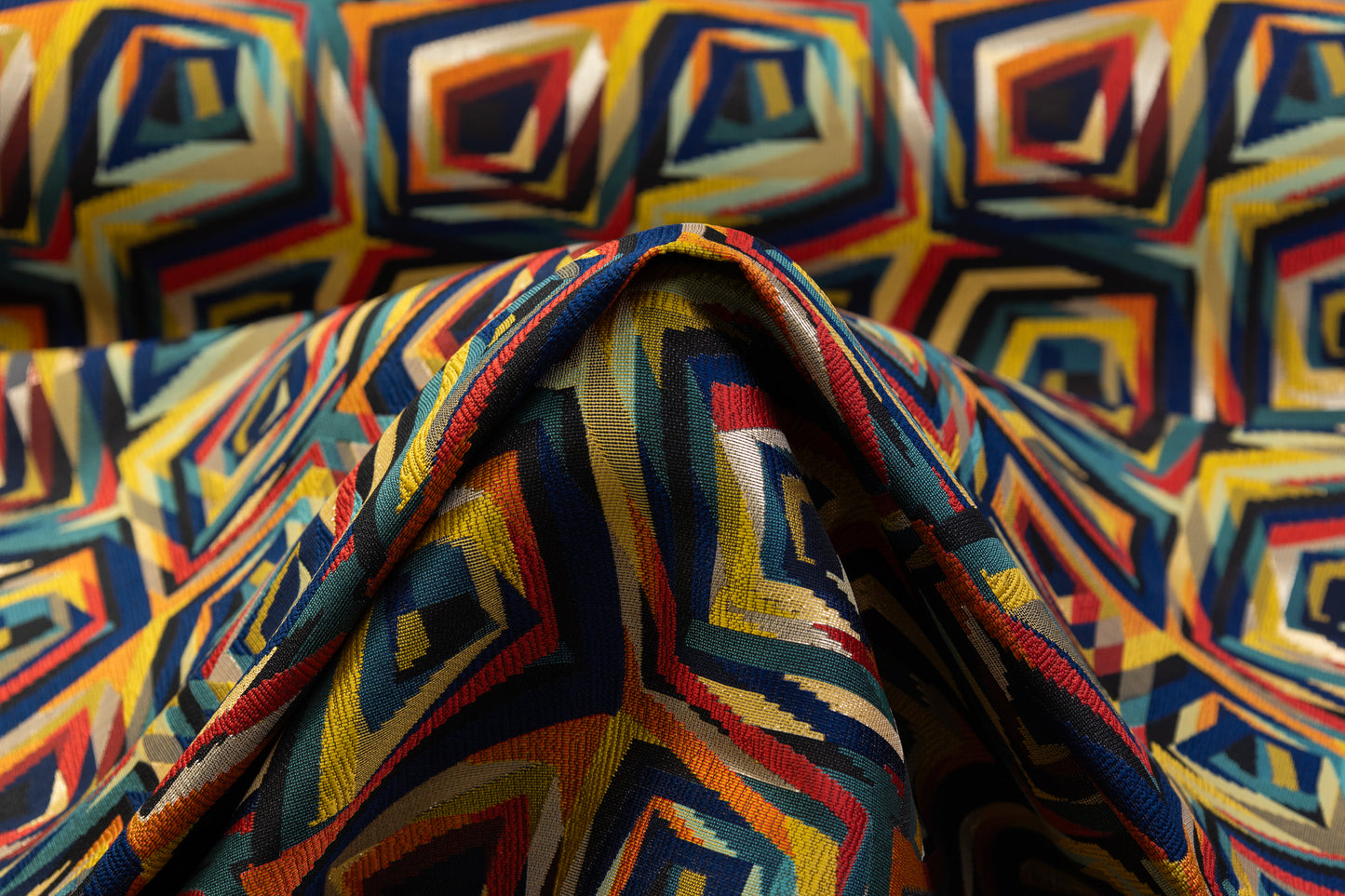 Abstract Geometric Brocade - Multicolor