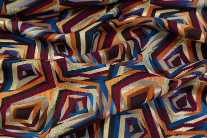 Abstract Geometric Brocade - Multicolor