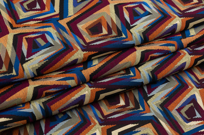 Abstract Geometric Brocade - Multicolor