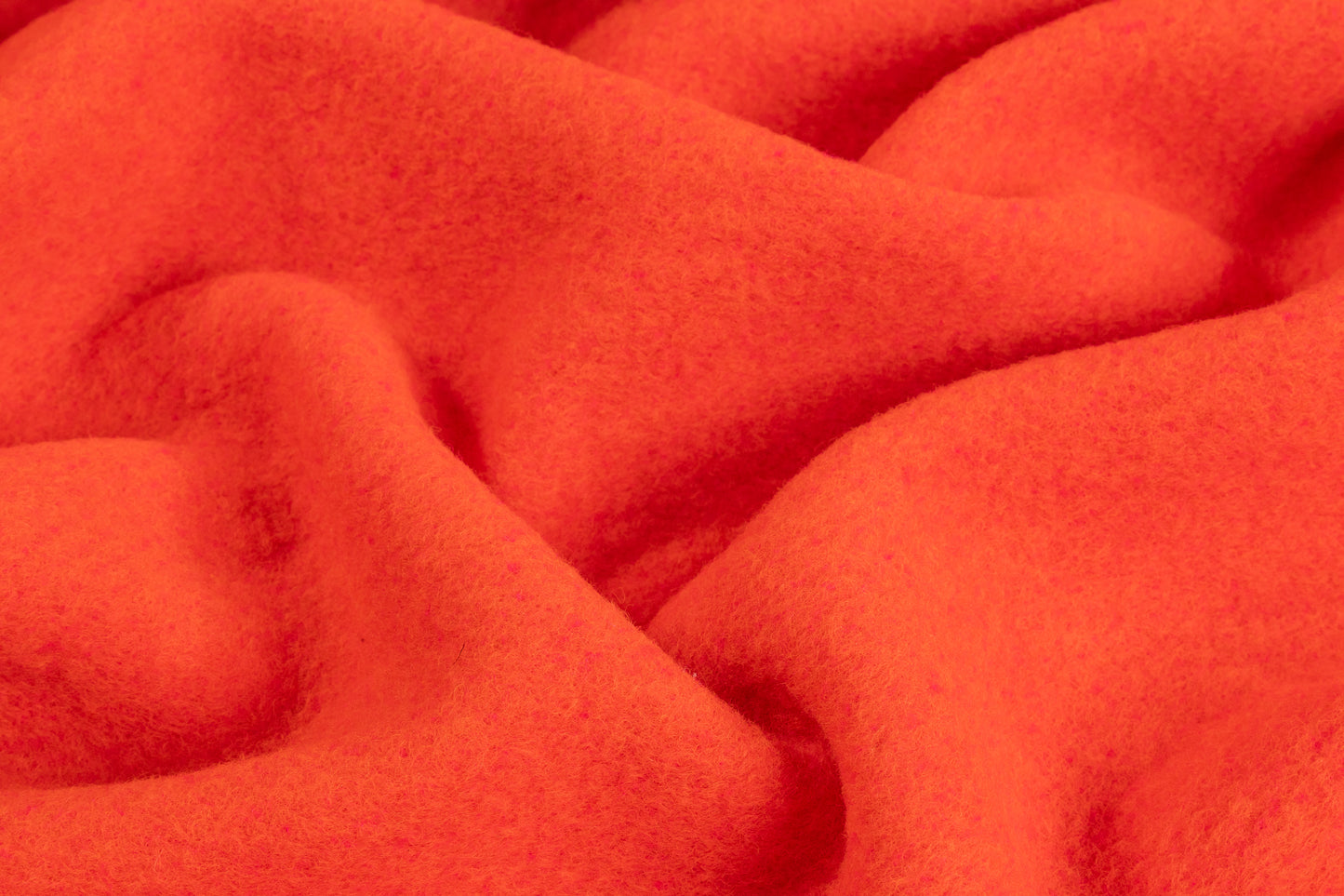Double-Faced Italian Boiled Wool Coating - Magenta / Orange