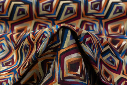 Abstract Geometric Brocade - Multicolor