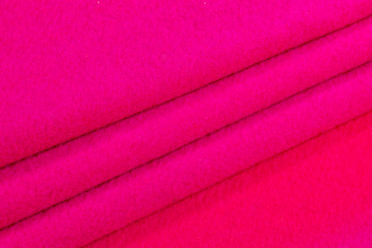 Double-Faced Italian Boiled Wool Coating - Magenta / Orange