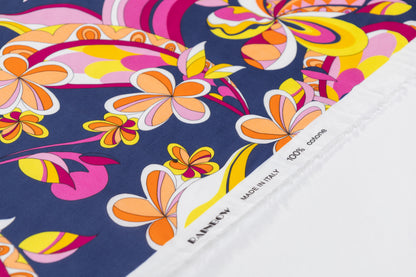 Printed Italian Cotton Sateen - Multicolor