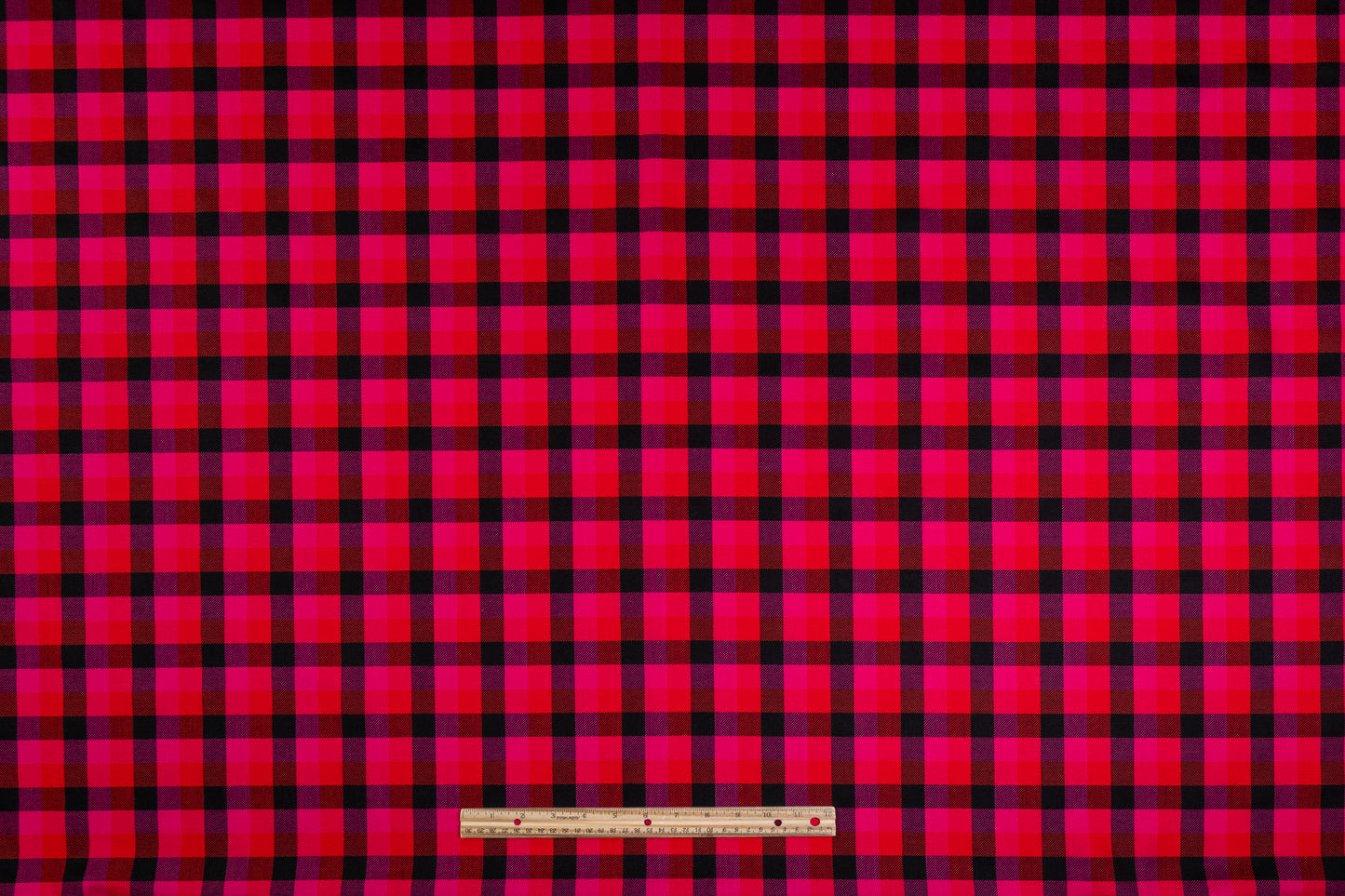 Tartan Italian Wool Suiting - Magenta