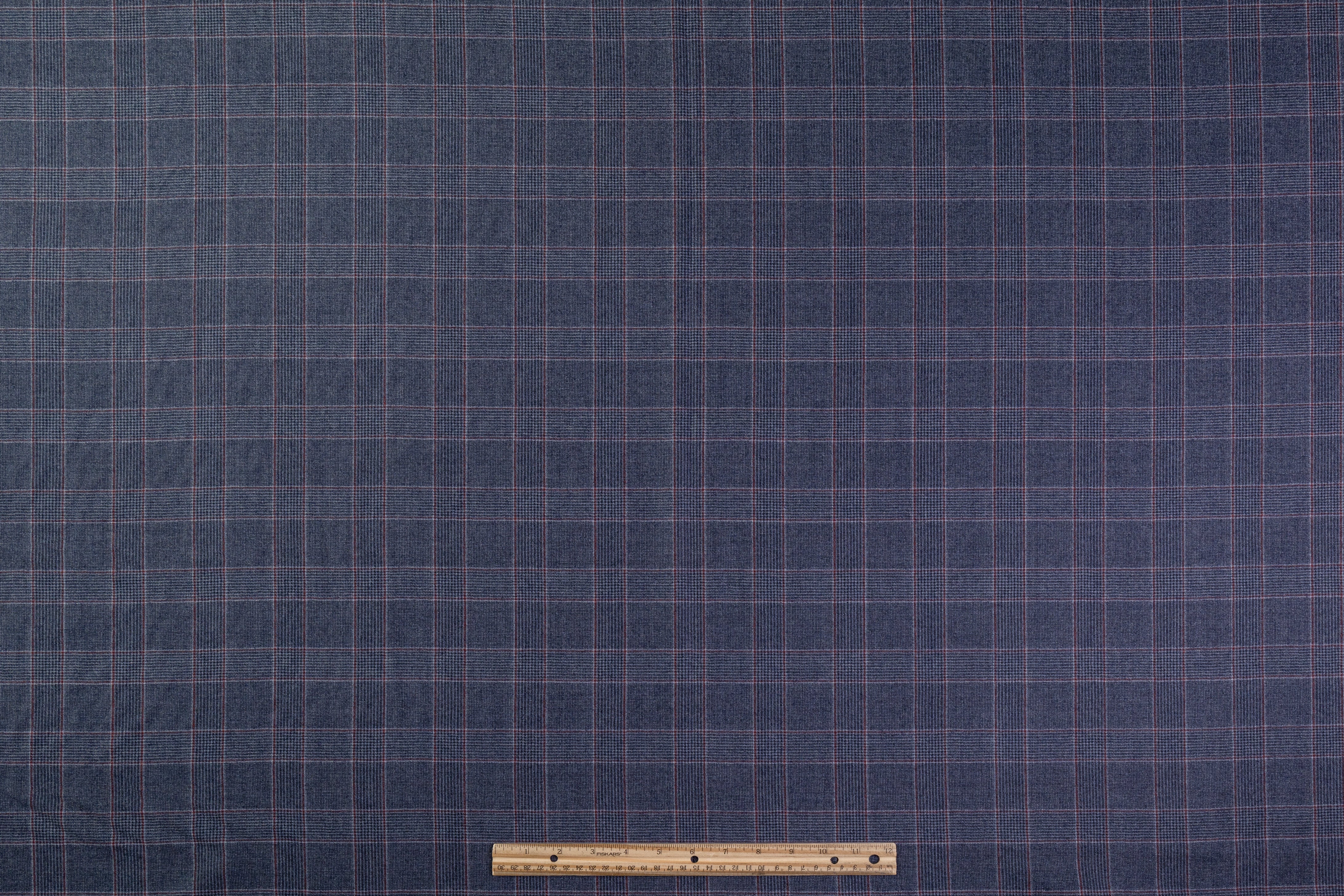 Carnet - Checked Italian Super 130s Wool Flannel - Blue / Red