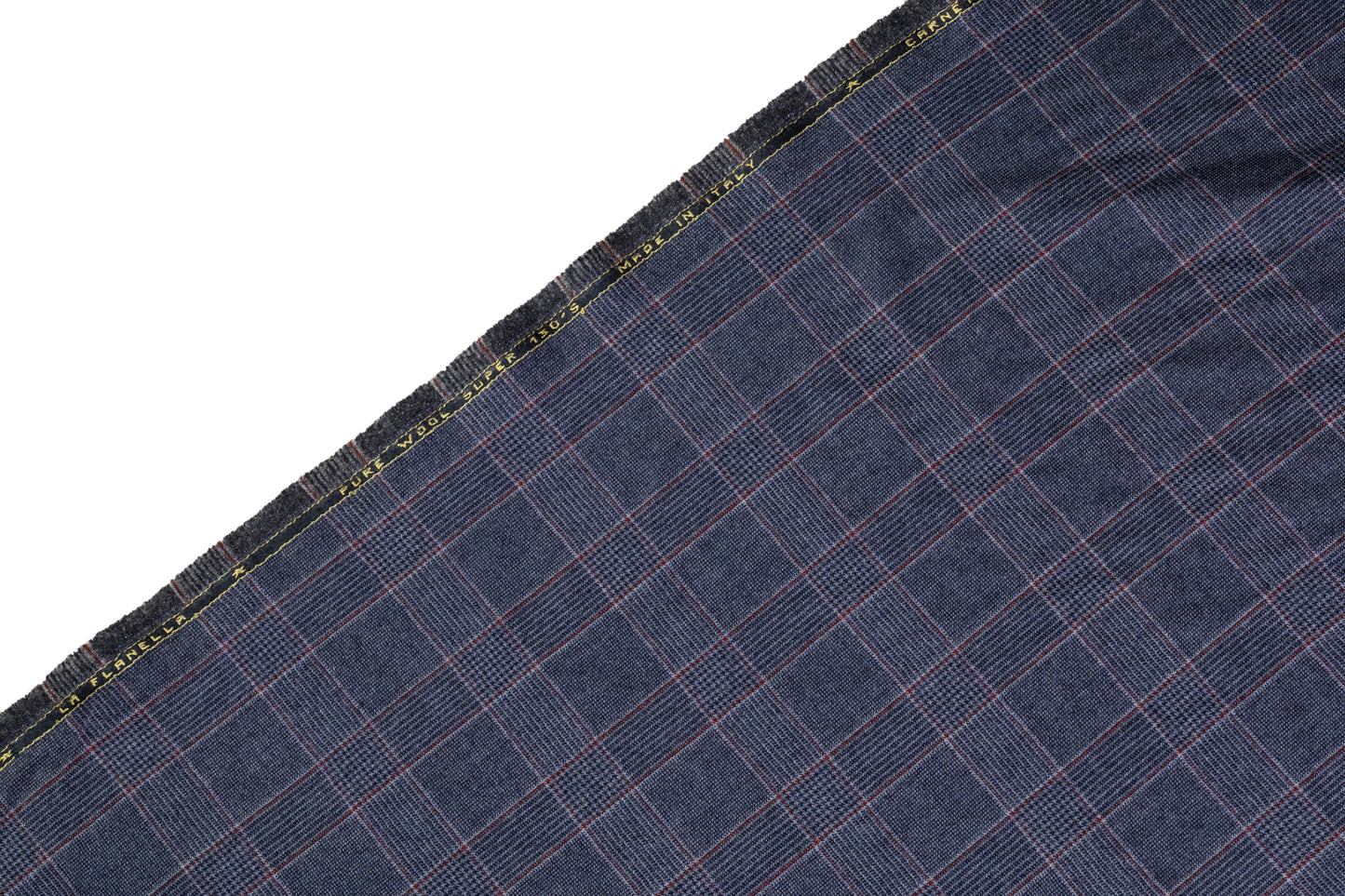 Carnet - Checked Italian Super 130s Wool Flannel - Blue / Red