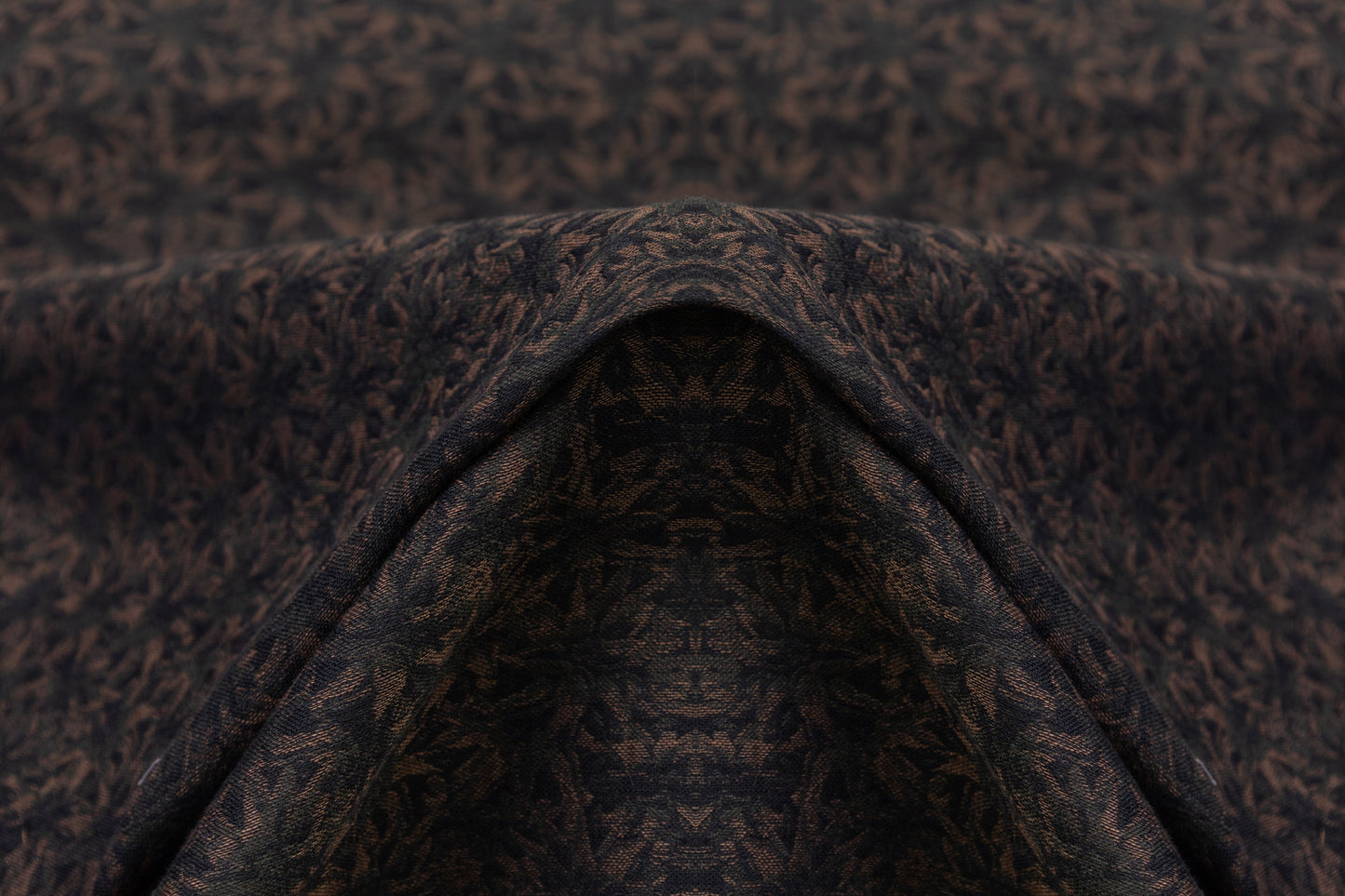 Italian Linen Jacquard - Green / Brown