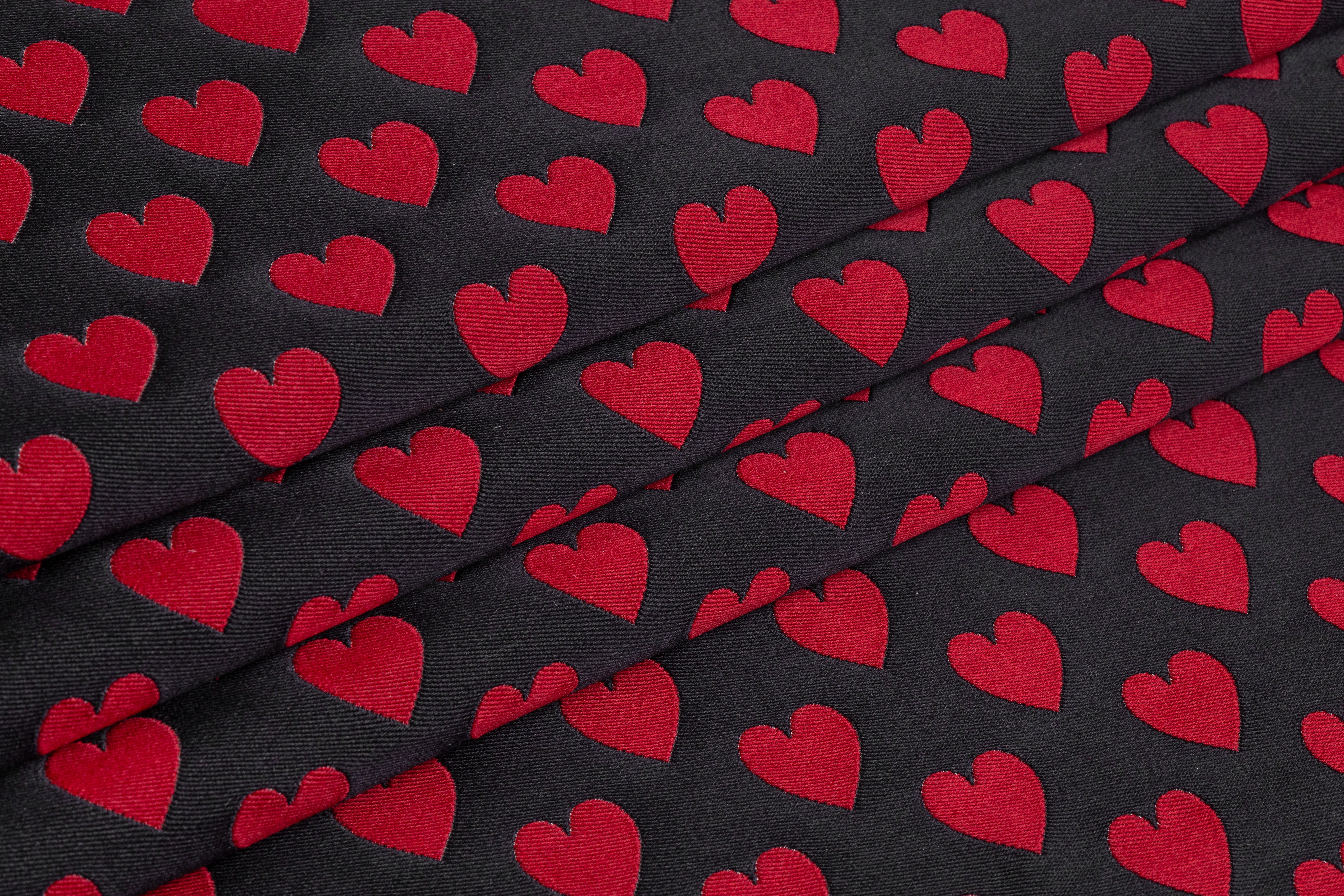 Valentine's Brocade - Black / Red