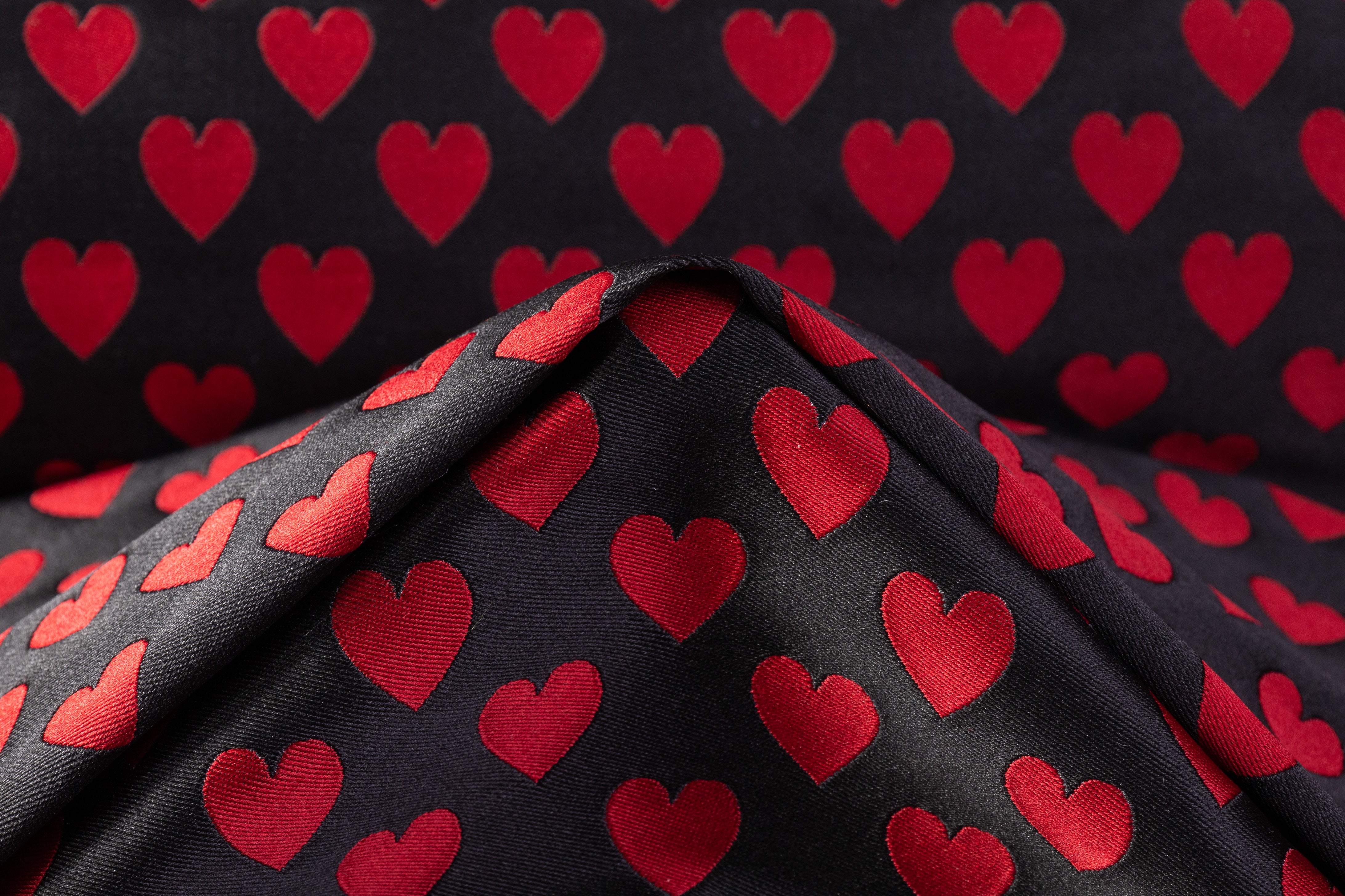 Valentine's Brocade - Black / Red