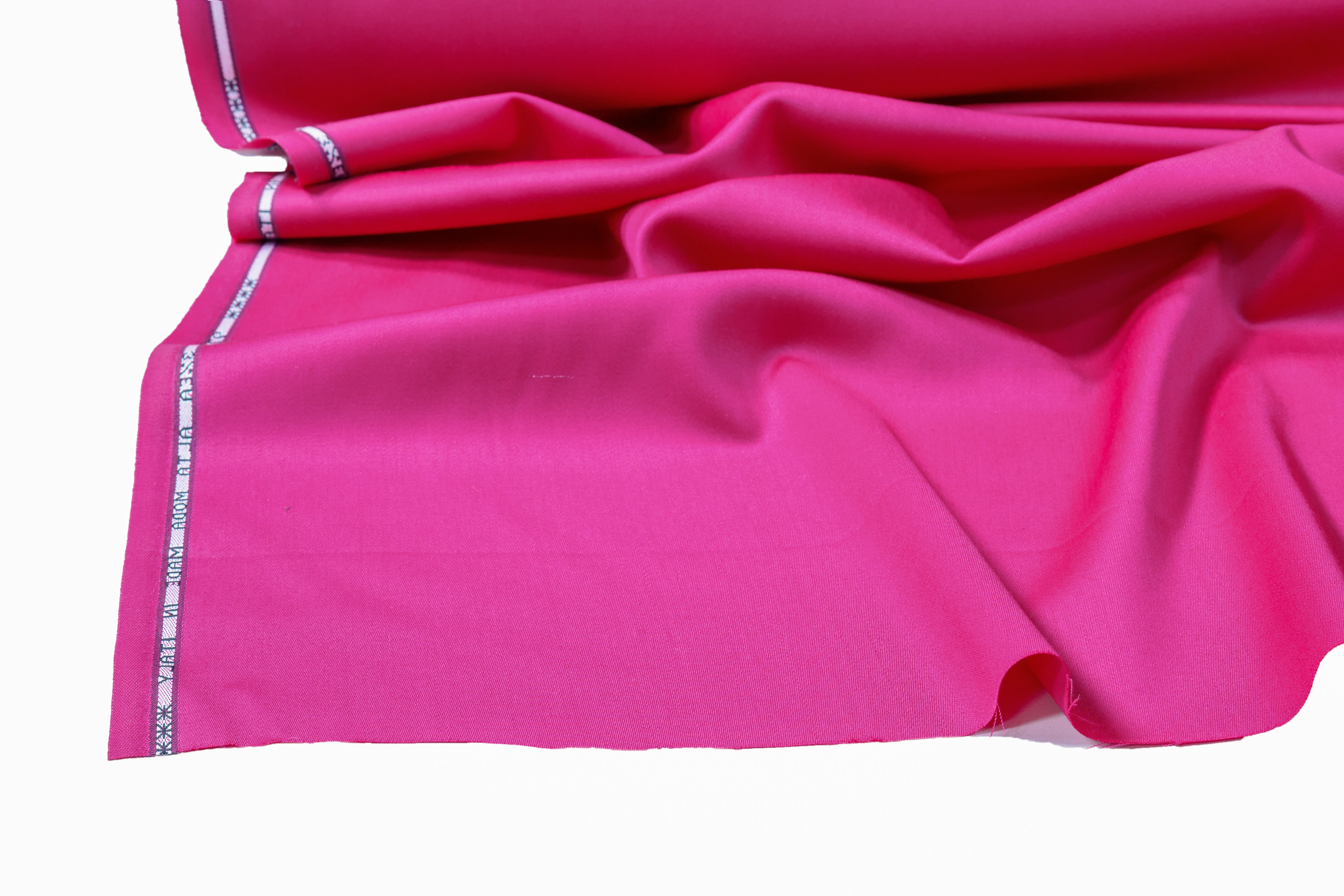 Italian Satin Faille Stretch Wool - Hot Pink