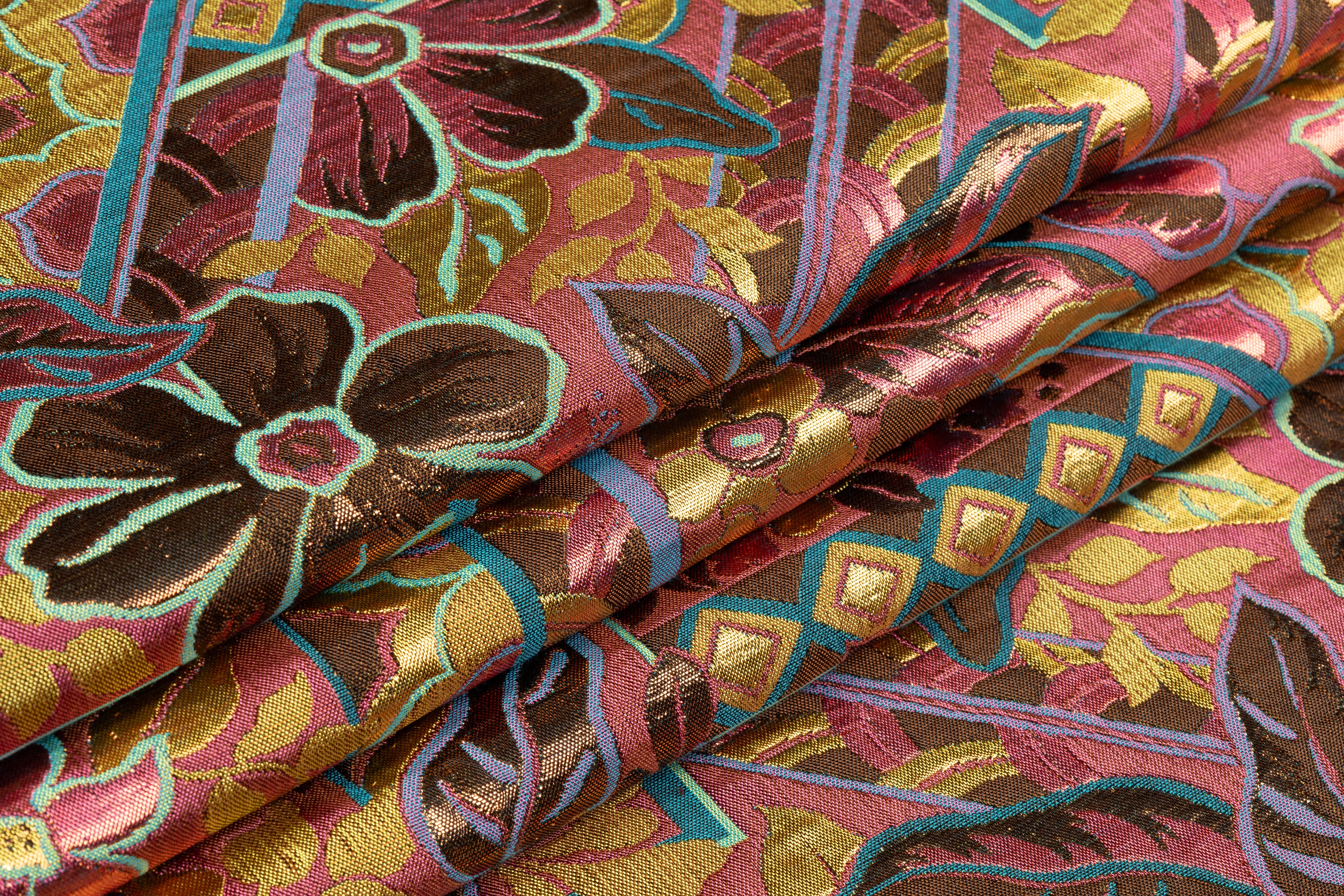 Floral Metallic Italian Brocade - Multicolor