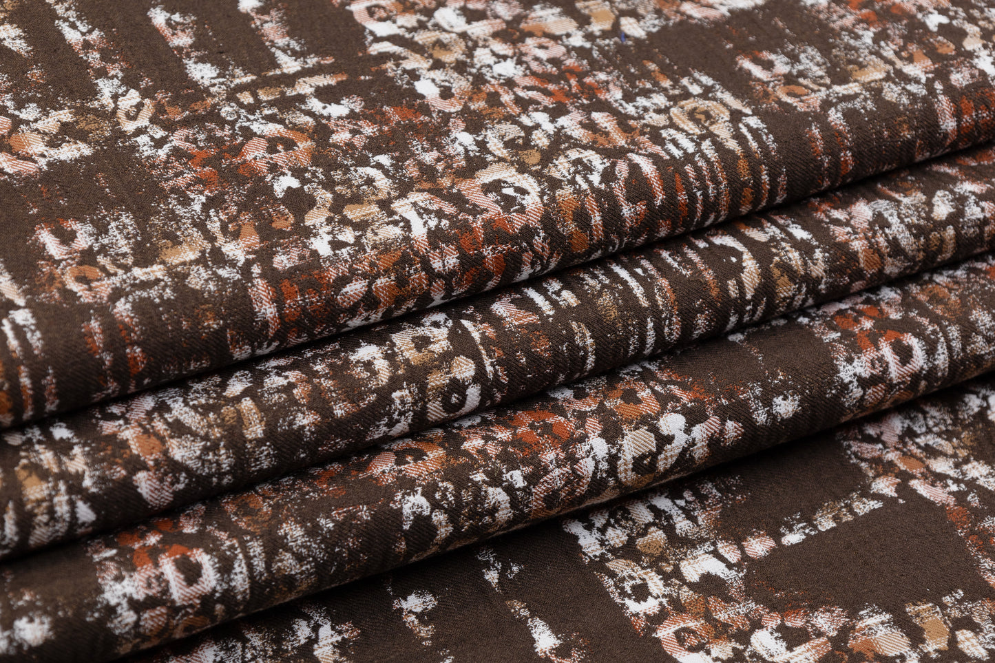 Double Faced Italian Linen Jacquard - Brown