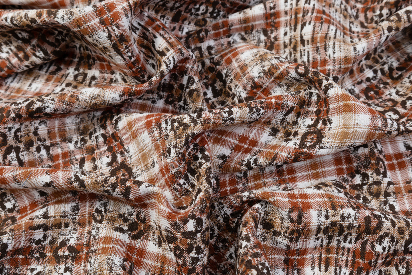Double Faced Italian Linen Jacquard - Brown