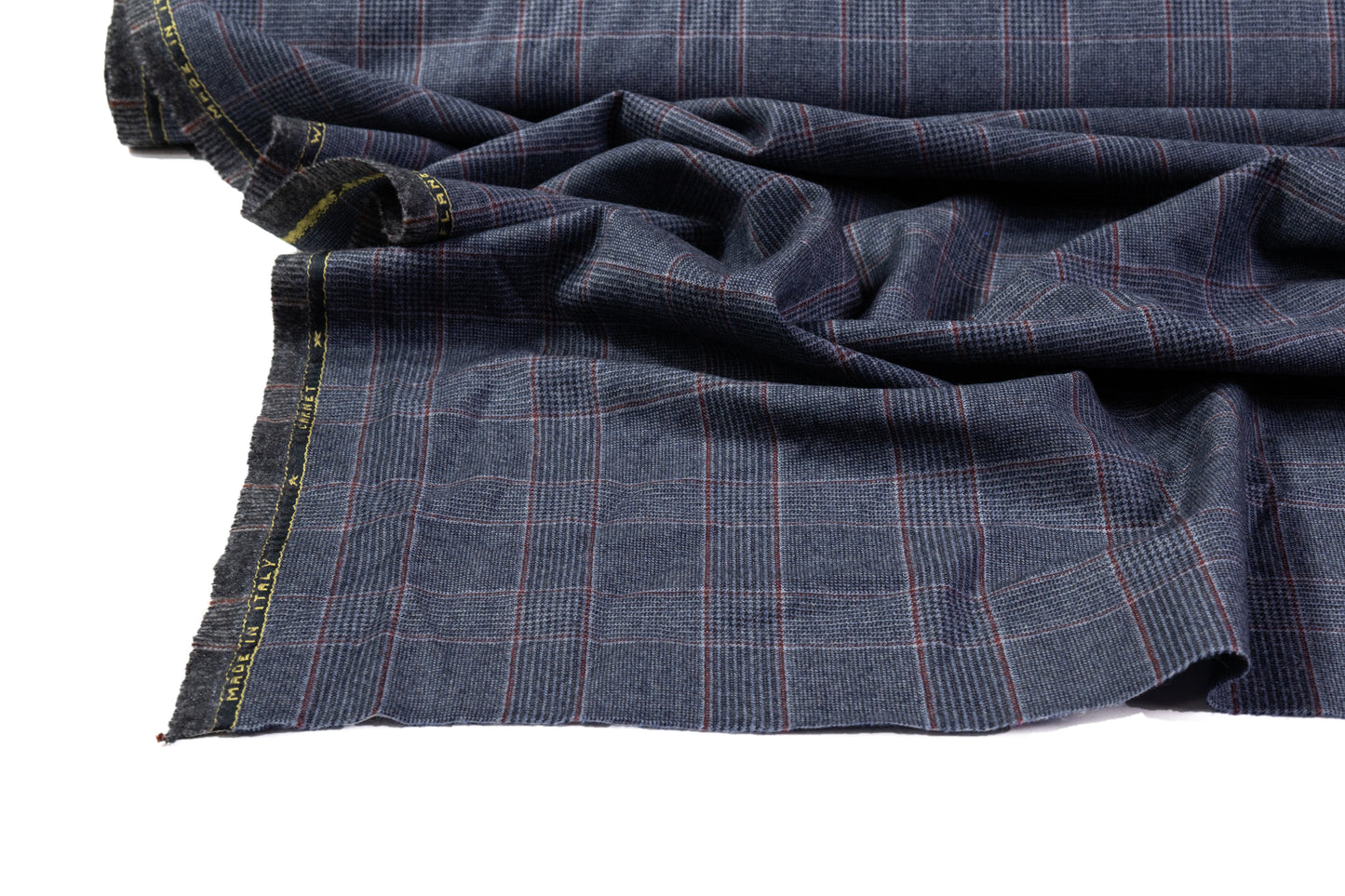 Carnet - Checked Italian Super 130s Wool Flannel - Blue / Red
