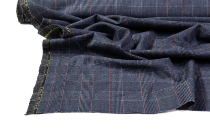 Carnet - Checked Italian Super 130s Wool Flannel - Blue / Red