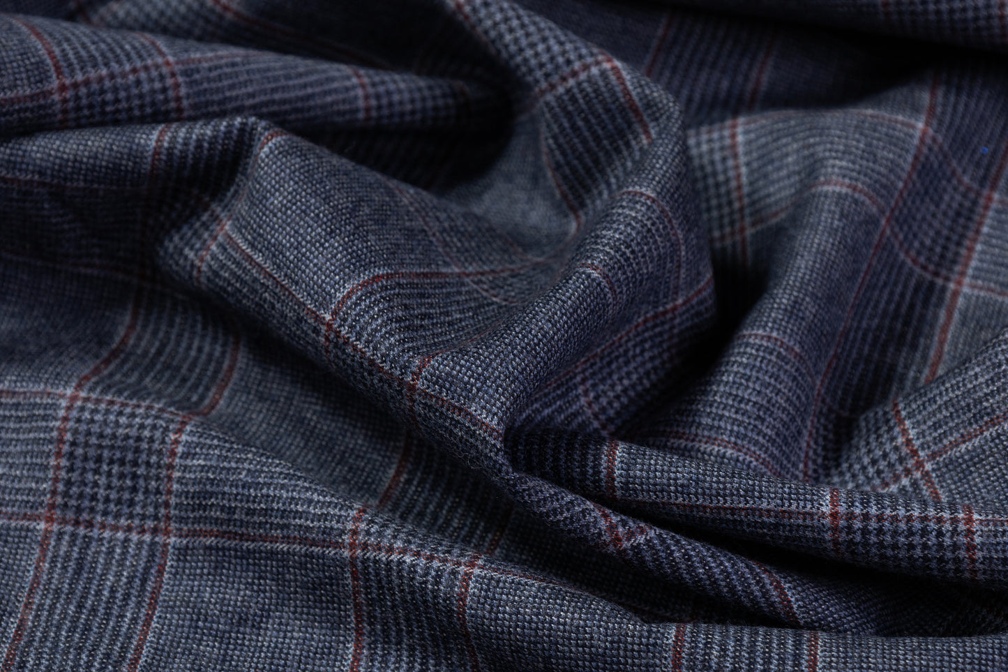 Carnet - Checked Italian Super 130s Wool Flannel - Blue / Red