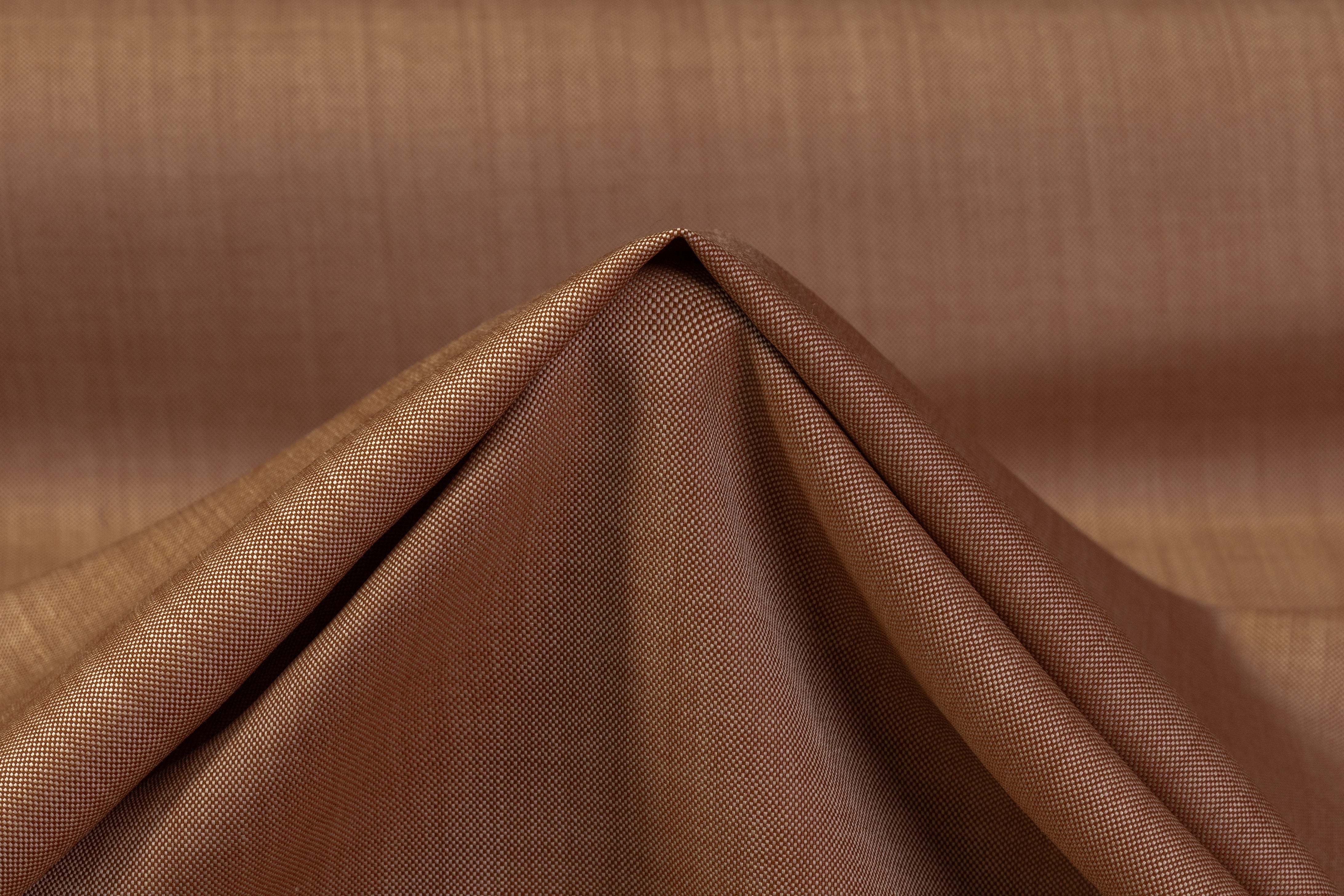 Piacenza - Two Tone Italian Wool Suiting - Honey Brown