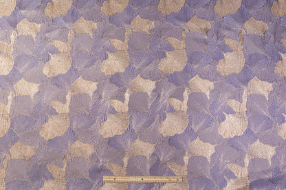 Seashell Metallic Brocade - Purple / Taupe