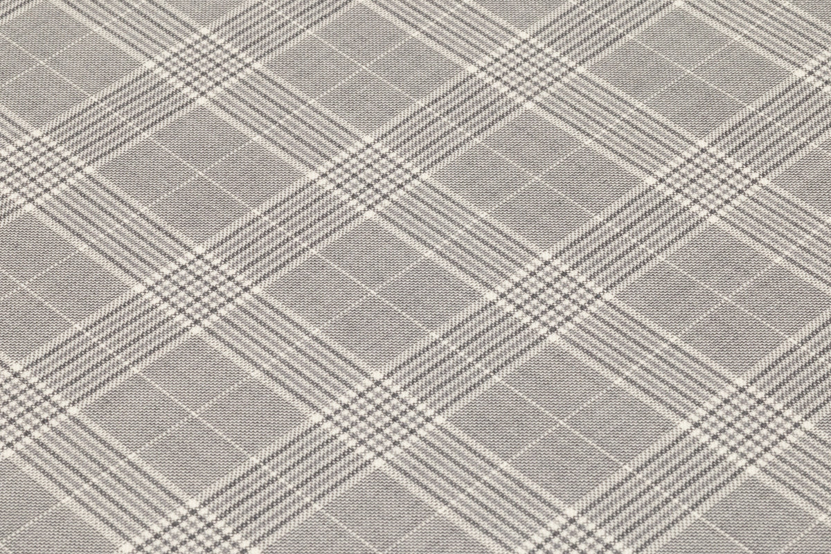 Guabello - Checked Italian Super 150s Wool Suiting - Gray