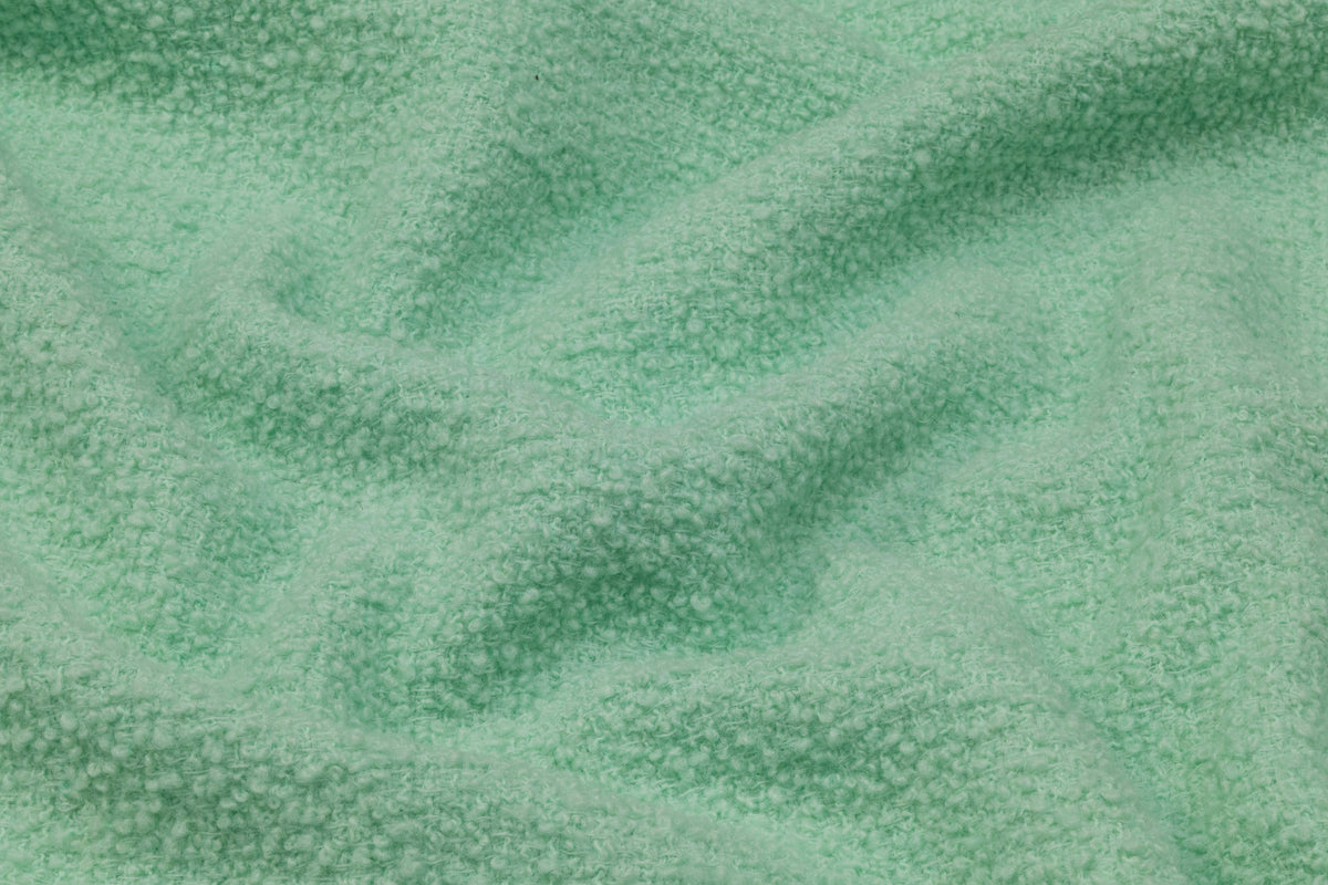 Italian Wool Tweed Bouclé - Mint Green