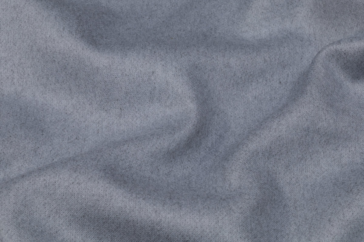 Double Faced Italian Cashmere Wool Coating - Cool Gray / Black Charcoal