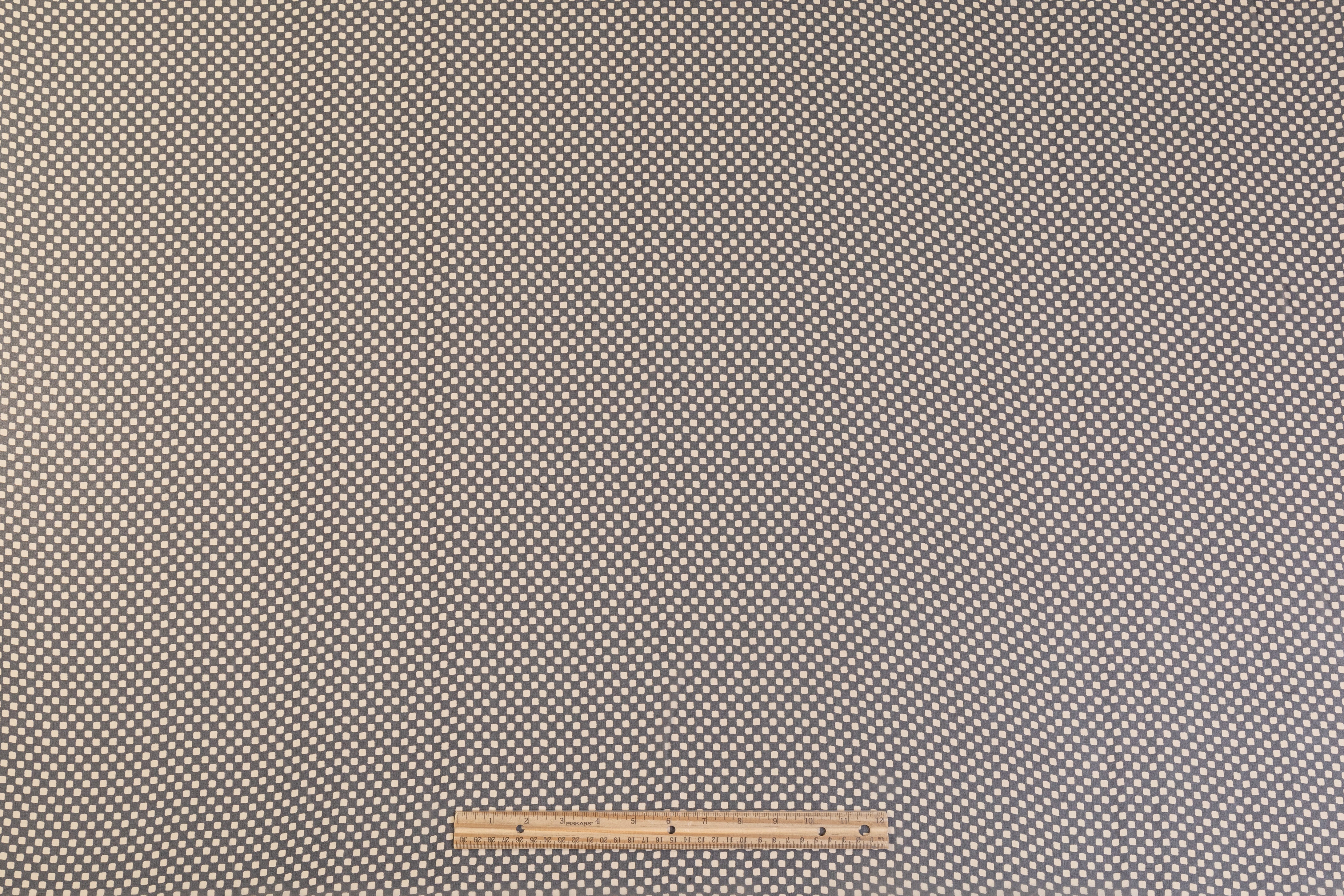 Geometric Silk Chiffon - Navy / Light Taupe