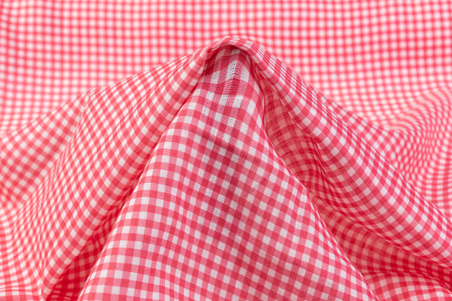 Gingham Check Italian Linen - Pink