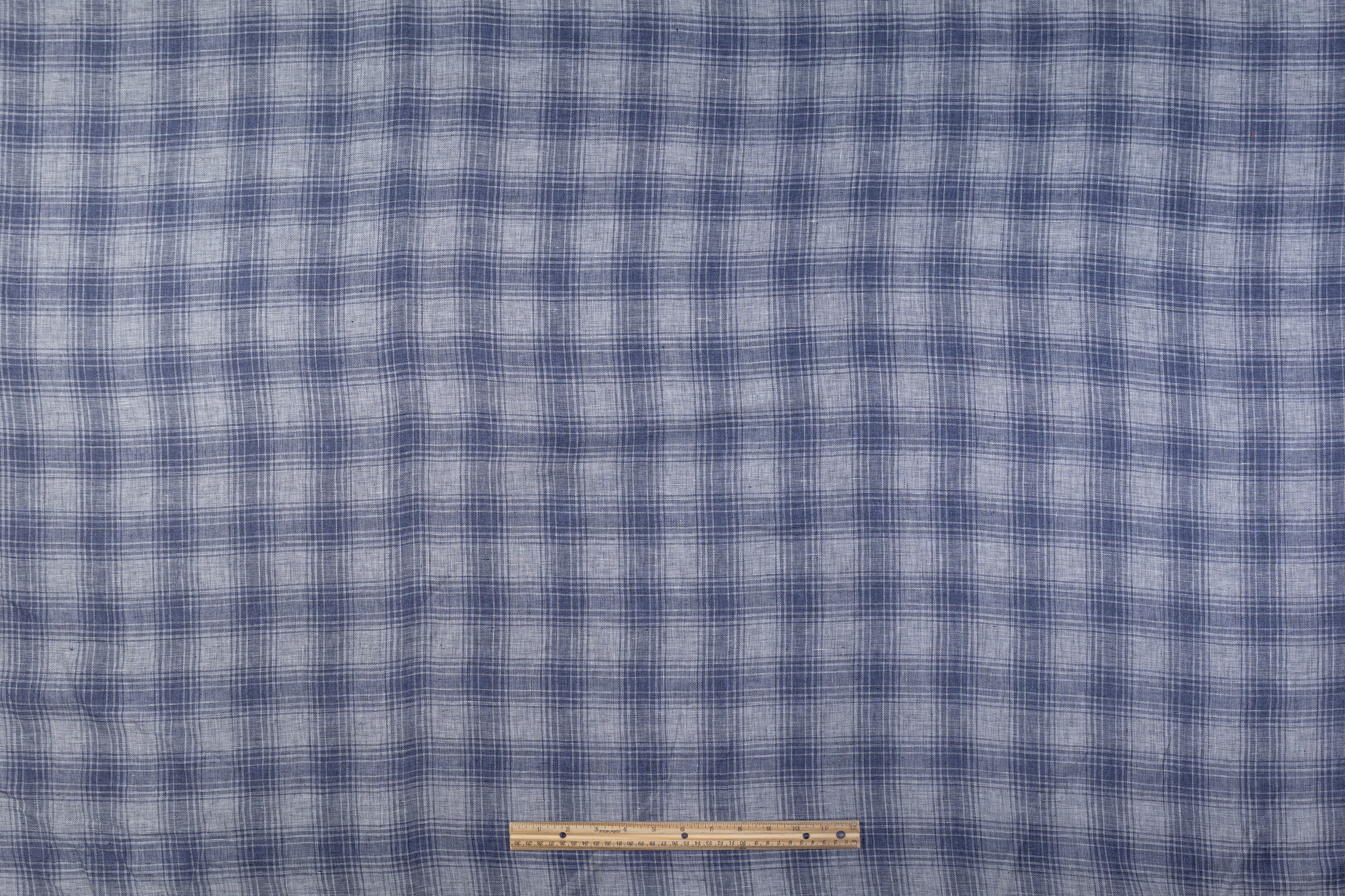 Plaid Italian Linen - Blue