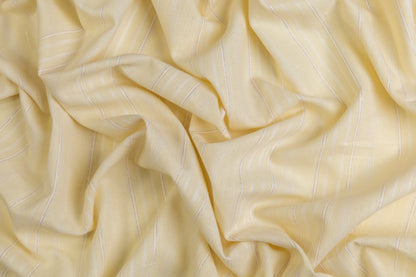 Metallic Striped Linen - Yellow / White / Gold