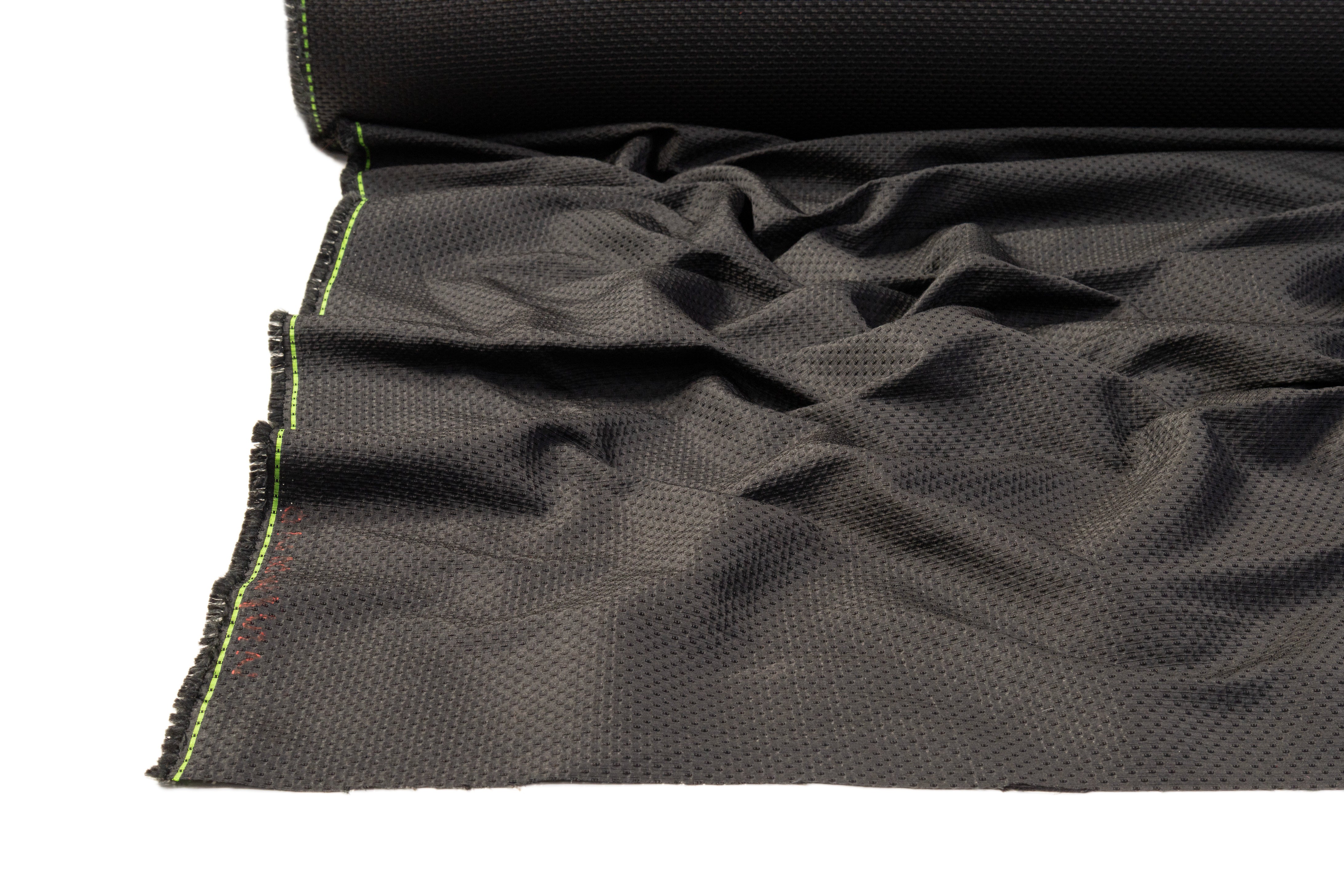 Italian Poly Cotton Brocade - Black