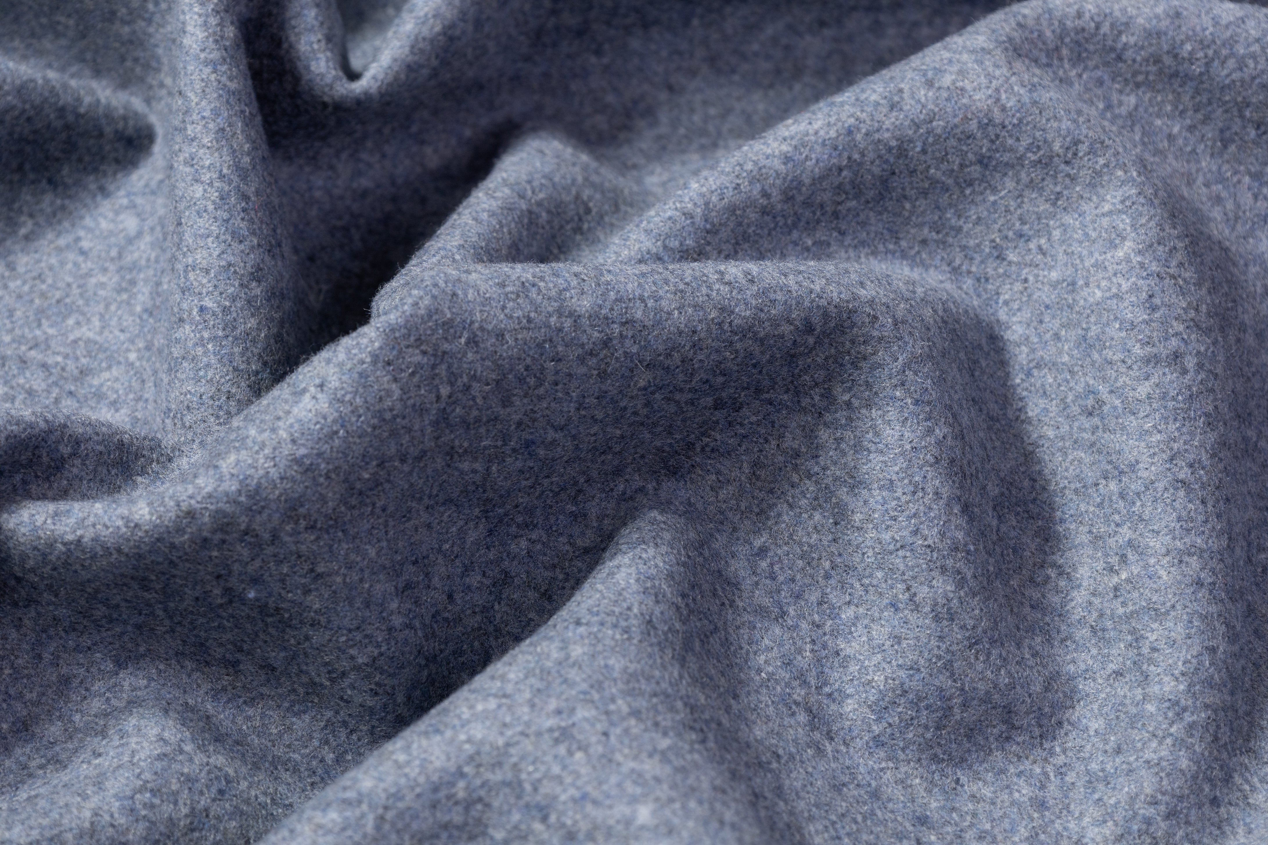 Italian Wool Blend Coating - Steel Blue