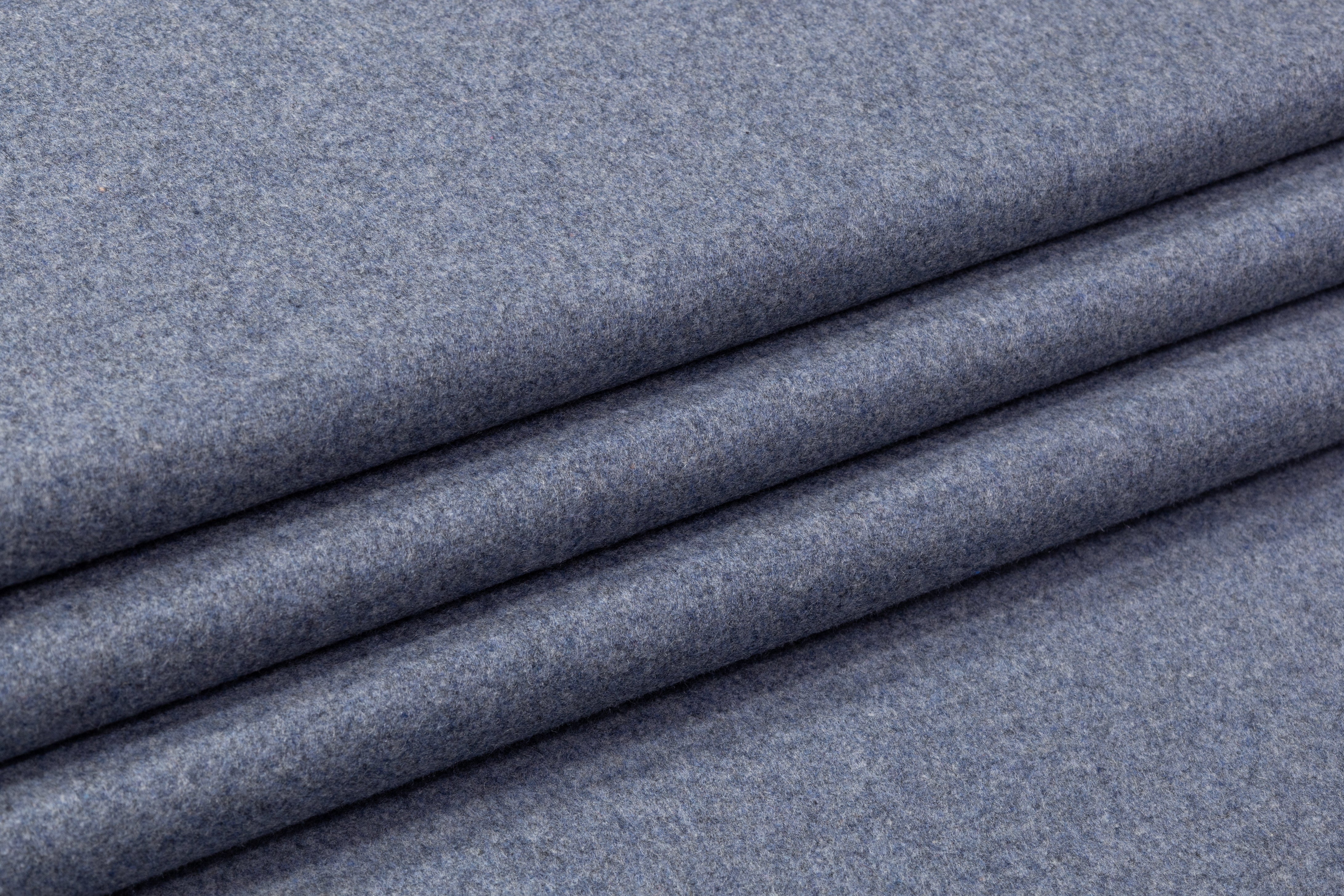 Italian Wool Blend Coating - Steel Blue