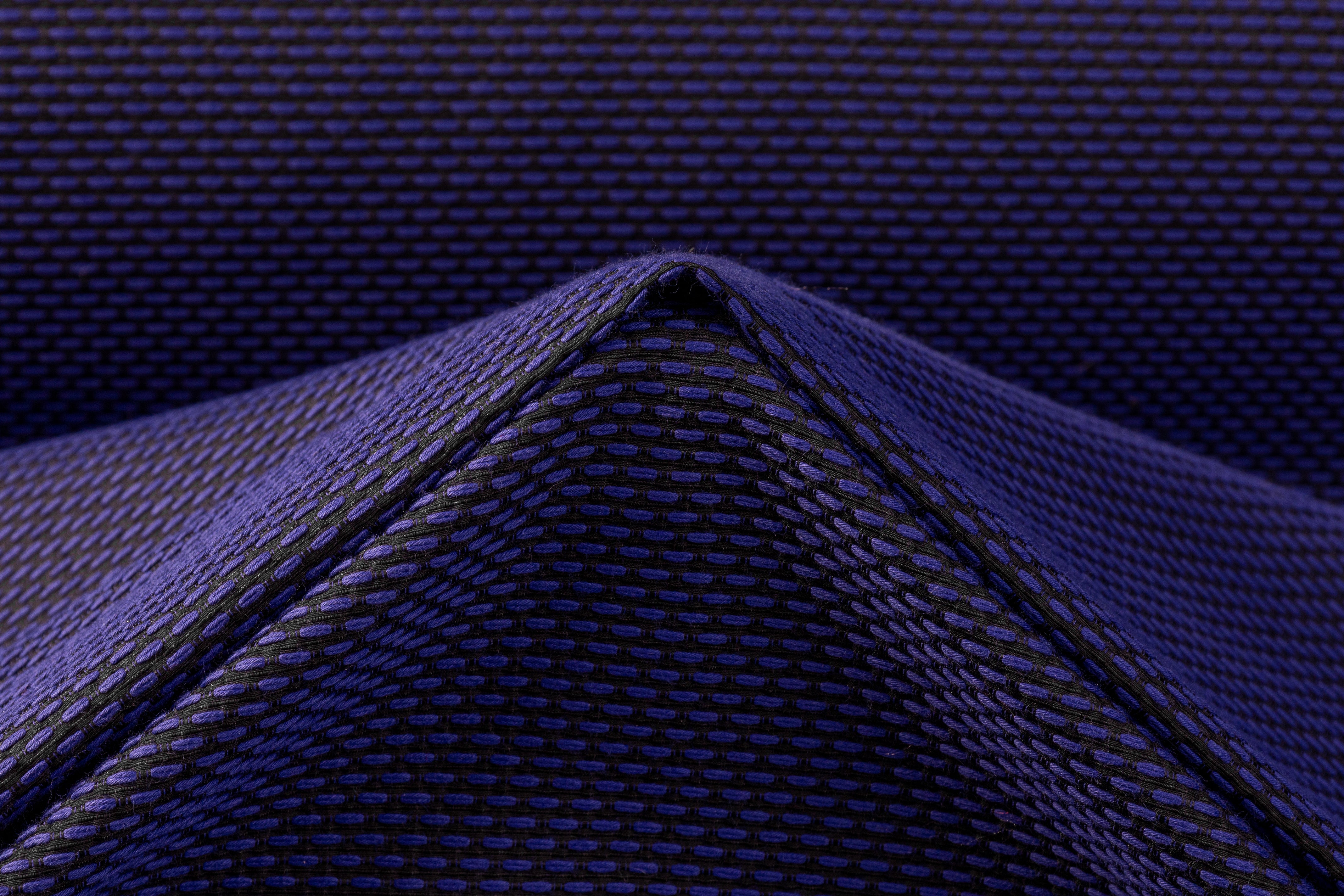 Italian Poly Cotton Brocade - Blue