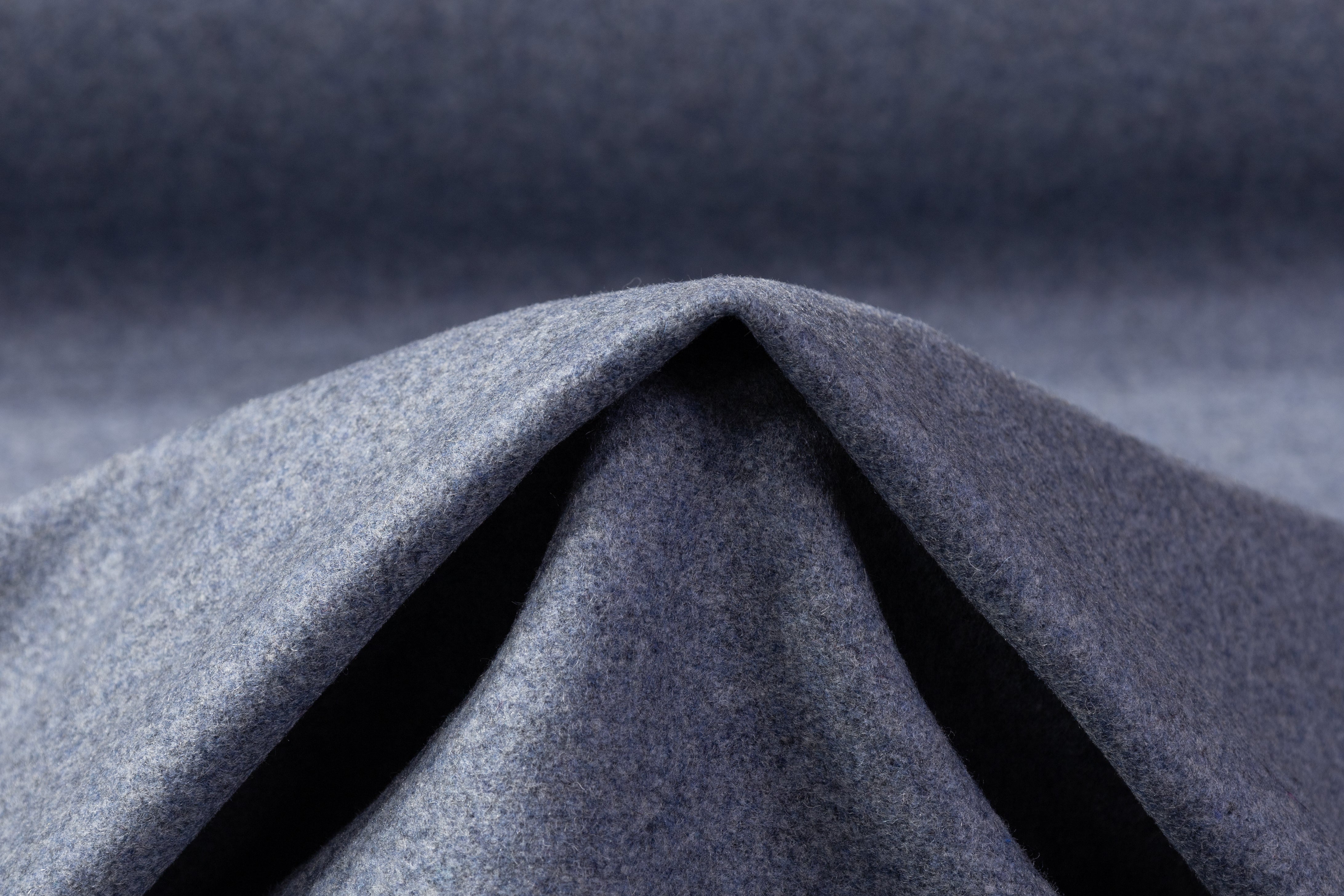 Italian Wool Blend Coating - Steel Blue
