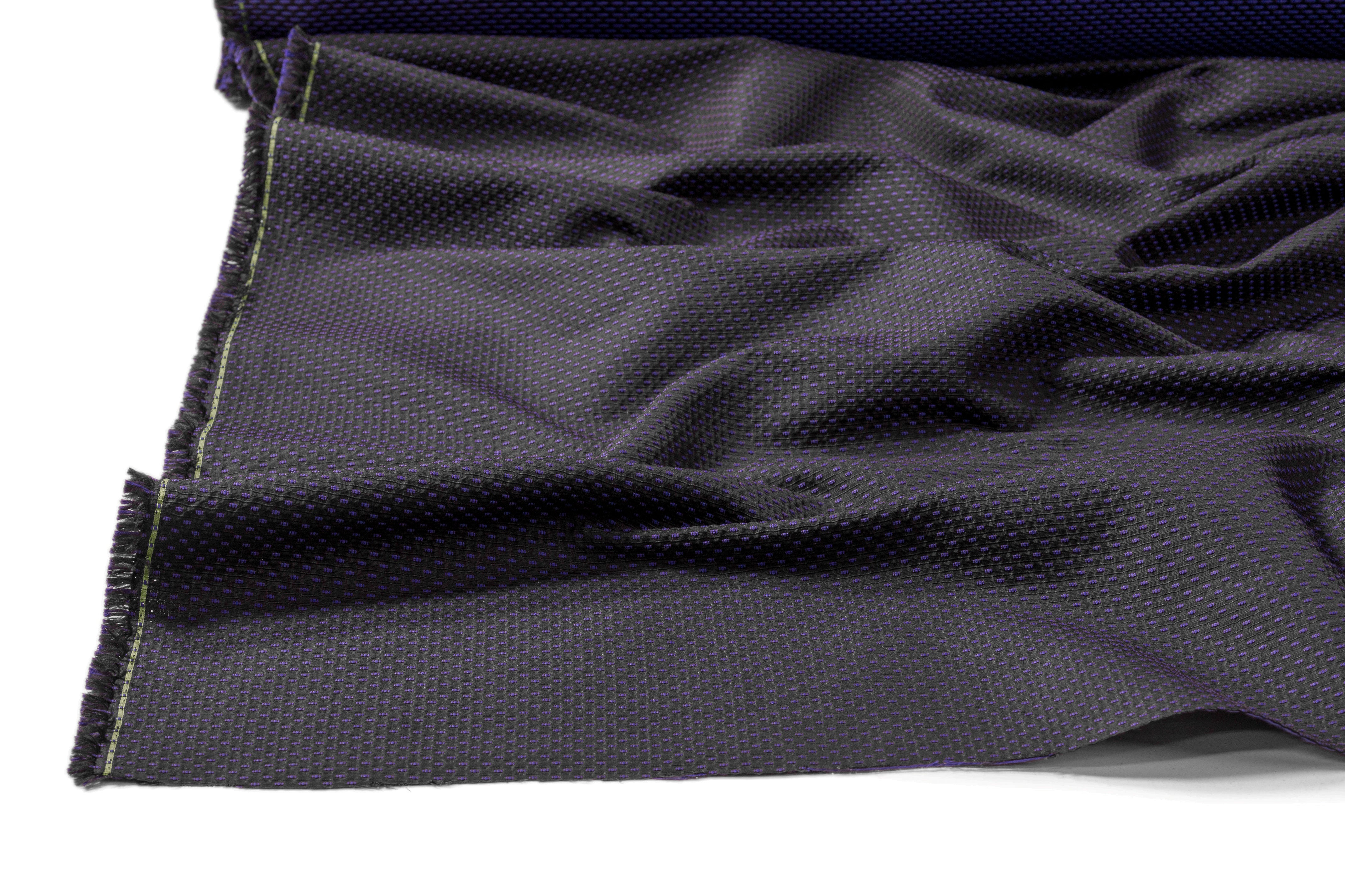 Italian Poly Cotton Brocade - Blue