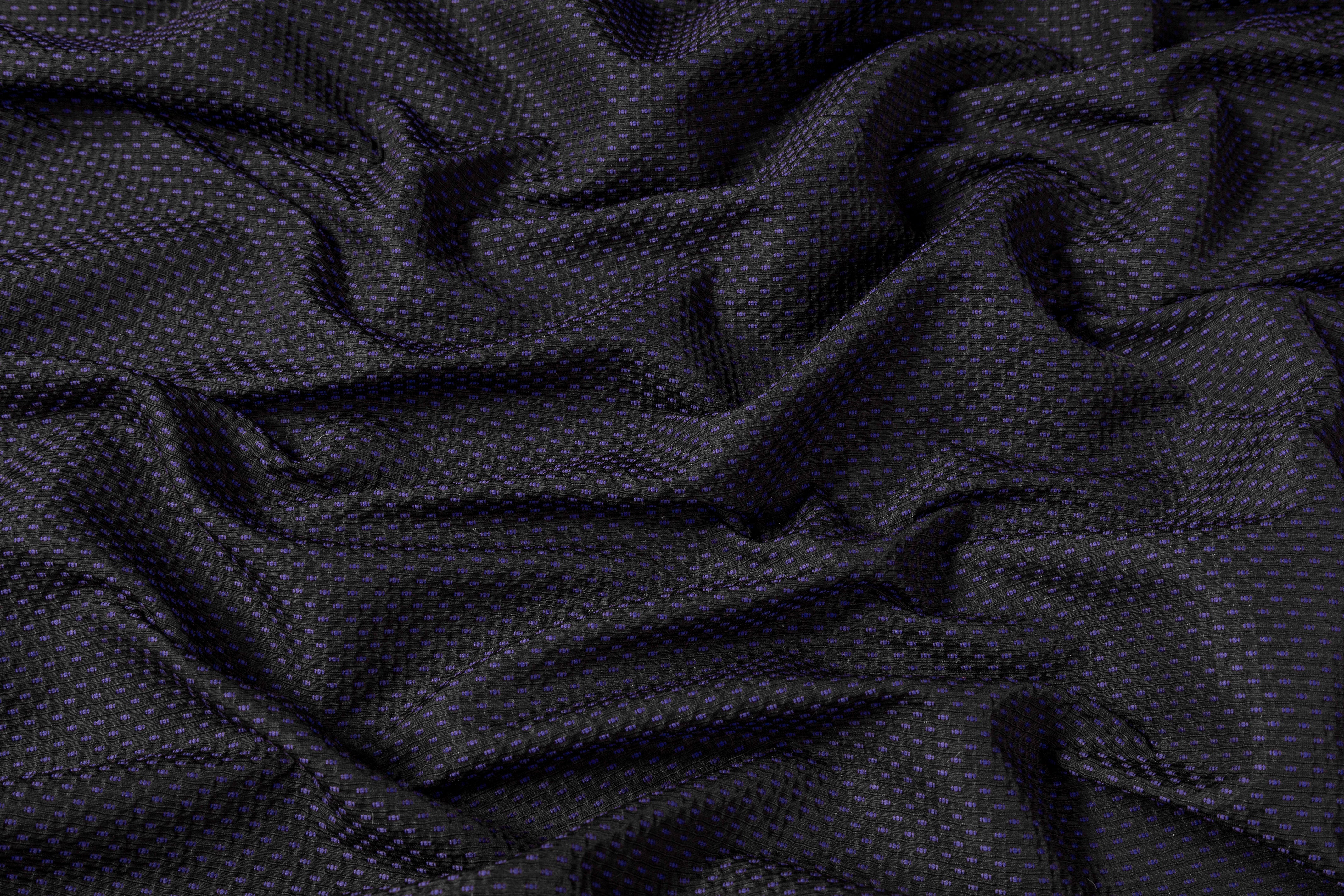 Italian Poly Cotton Brocade - Blue