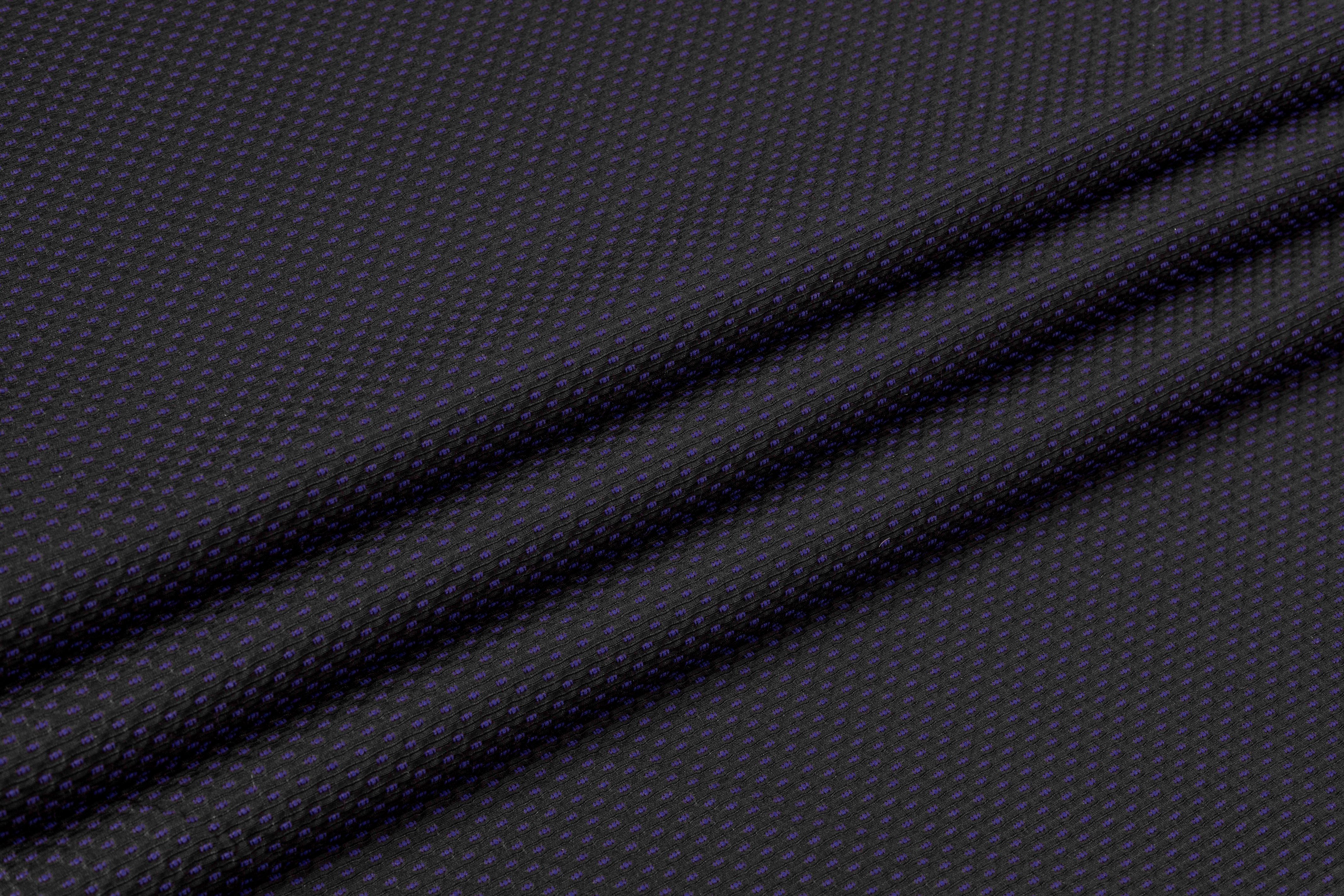 Italian Poly Cotton Brocade - Blue