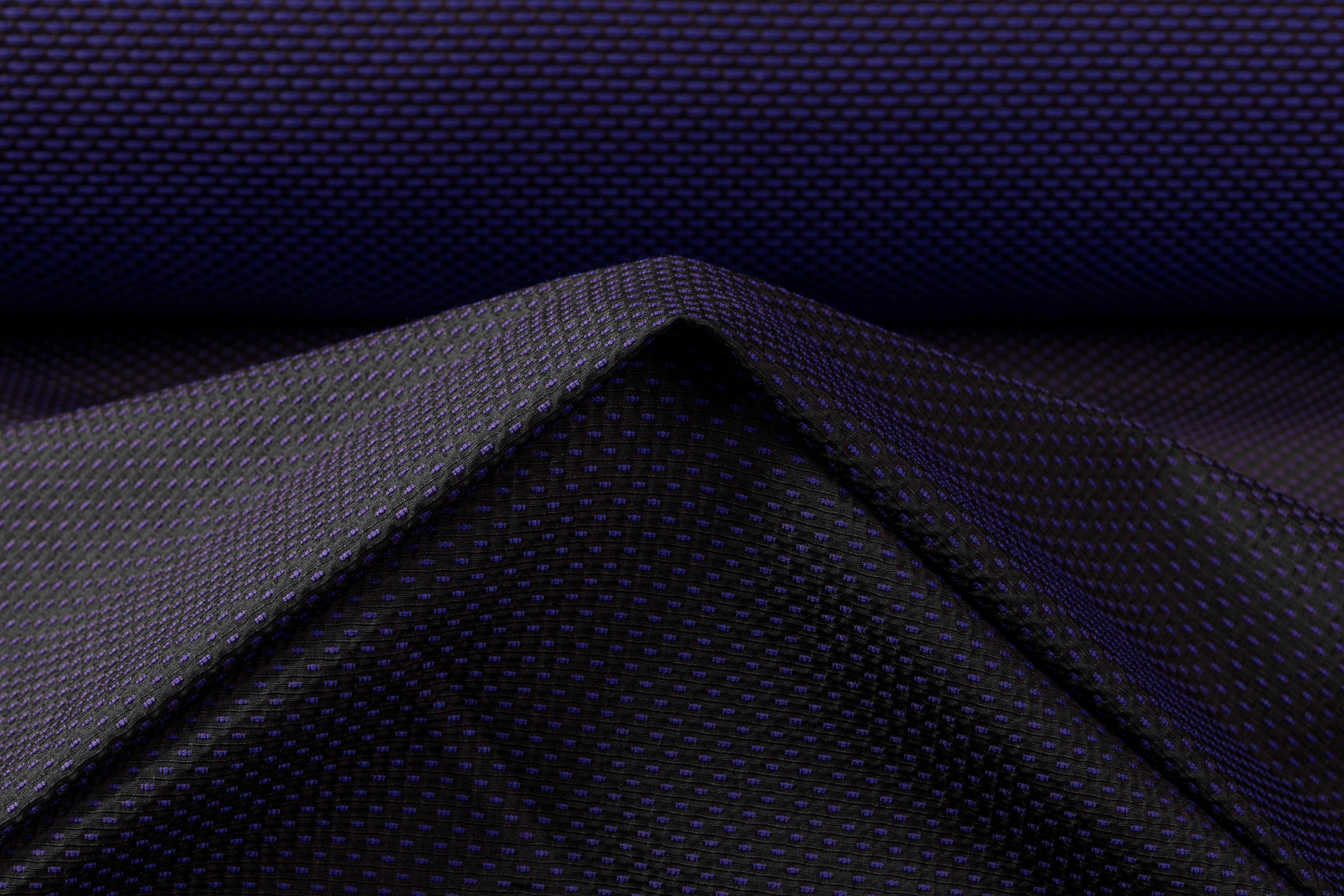 Italian Poly Cotton Brocade - Blue