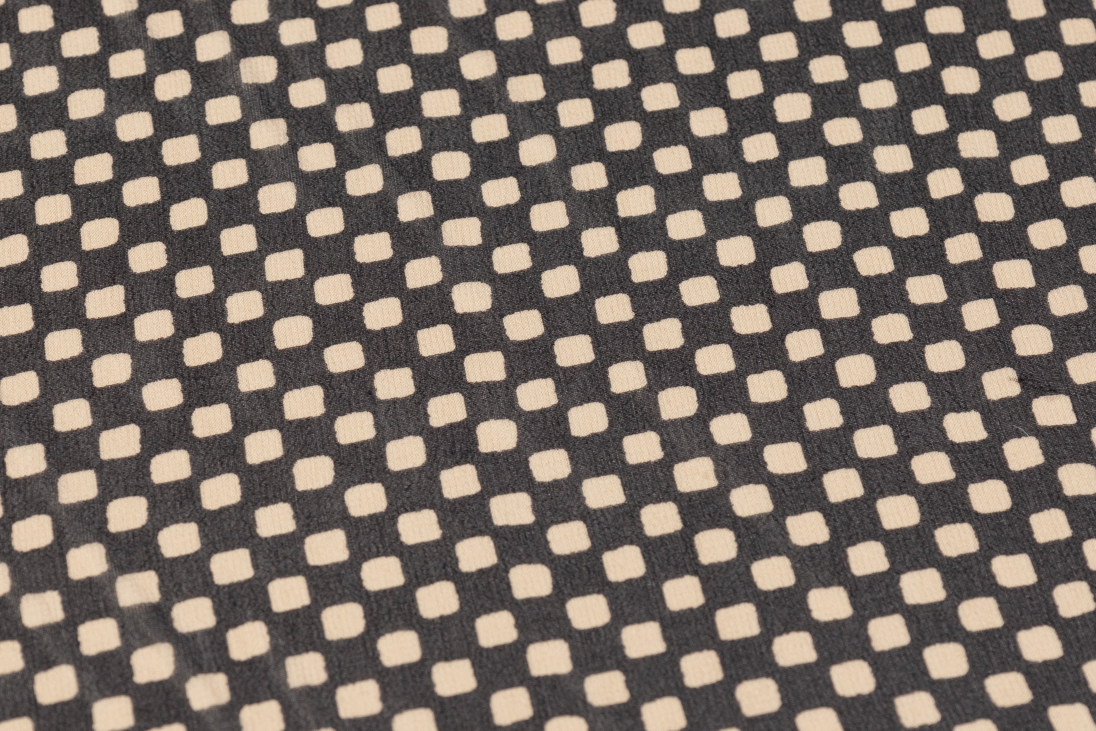 Geometric Silk Chiffon - Navy / Light Taupe