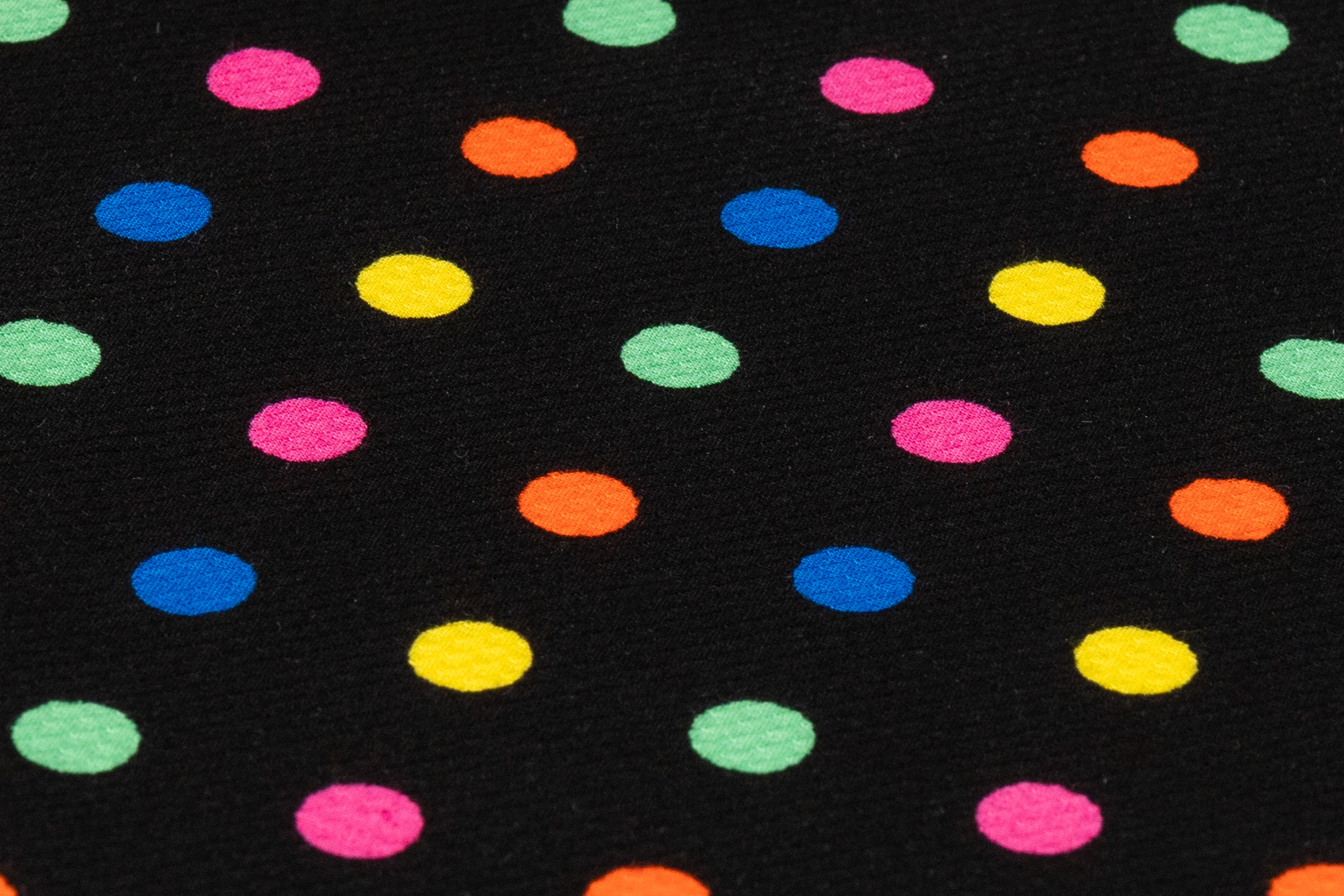 Polka Dot Italian Cotton Piqué - Black / Multicolor