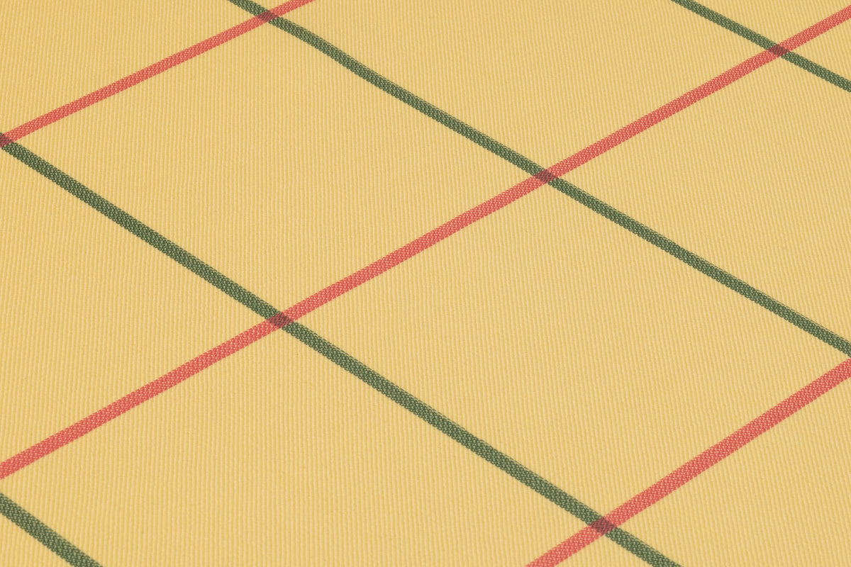 Windowpane Italian Wool Suiting - Yellow