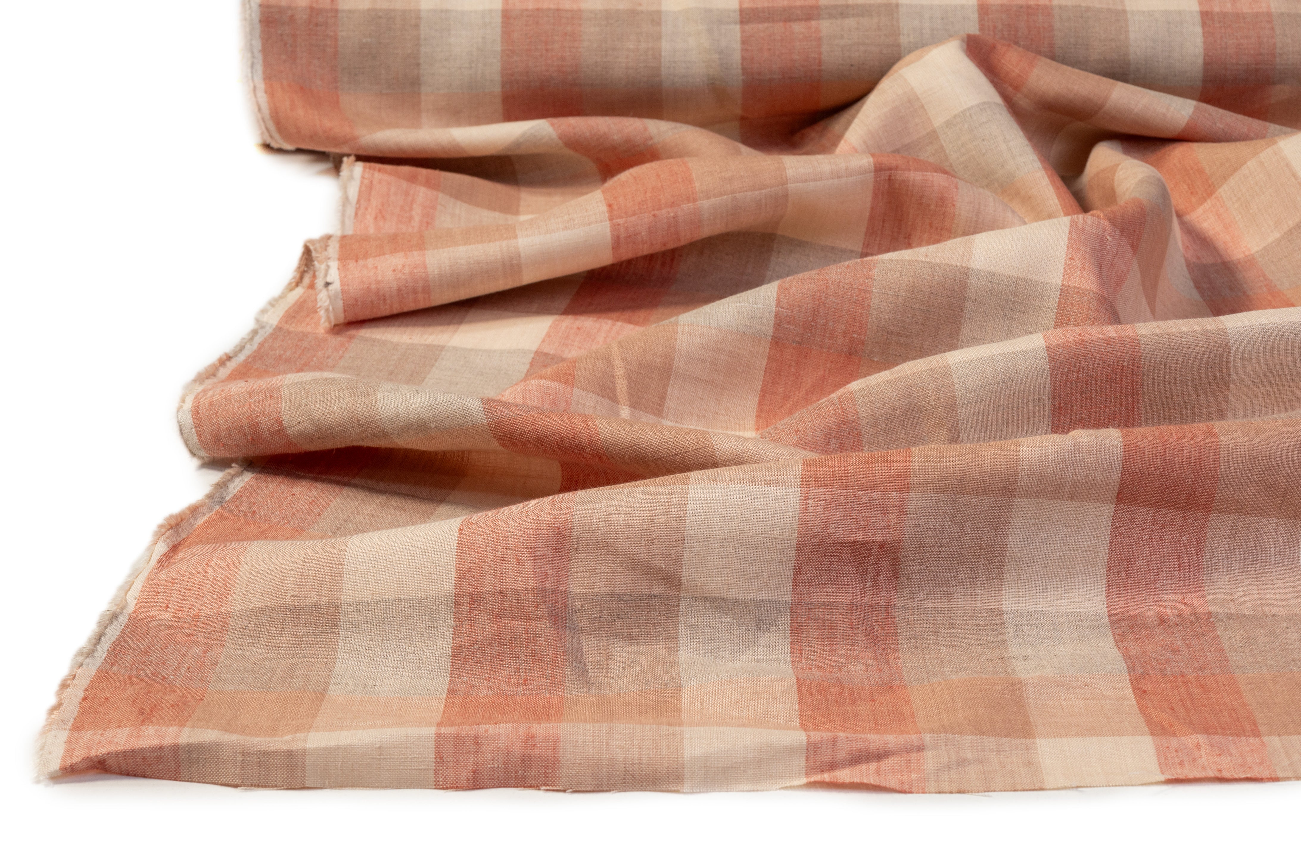 Plaid Italian Linen - Clay