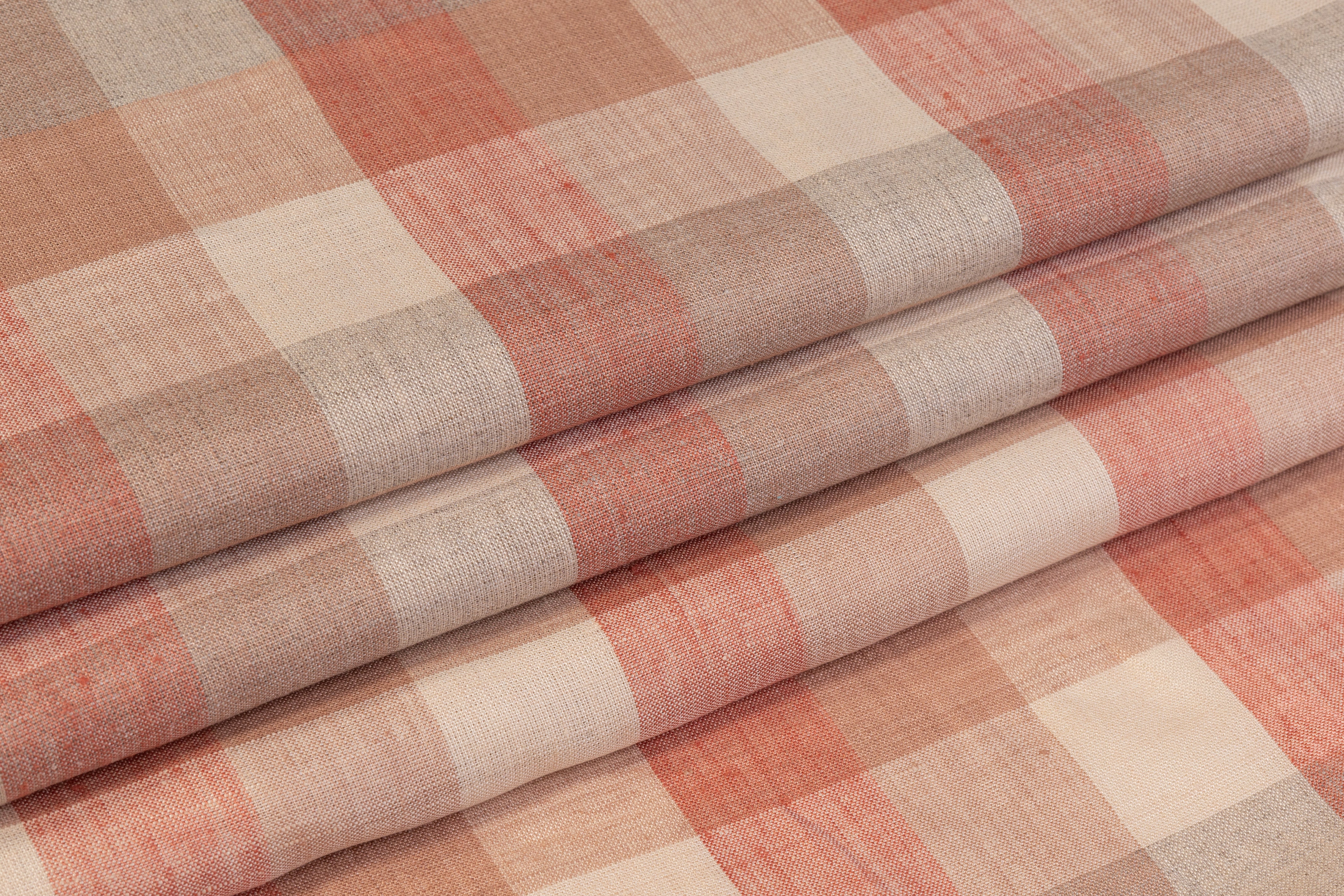 Plaid Italian Linen - Clay