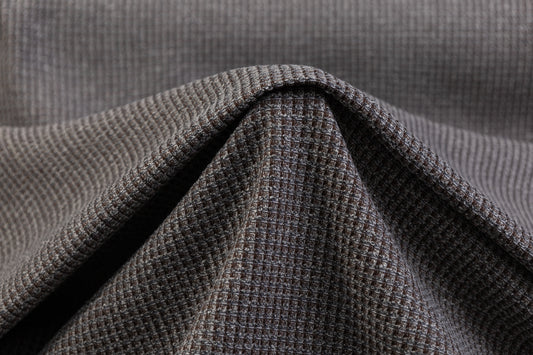 Textured Italian Viscose Wool Tweed - Gray / Brown