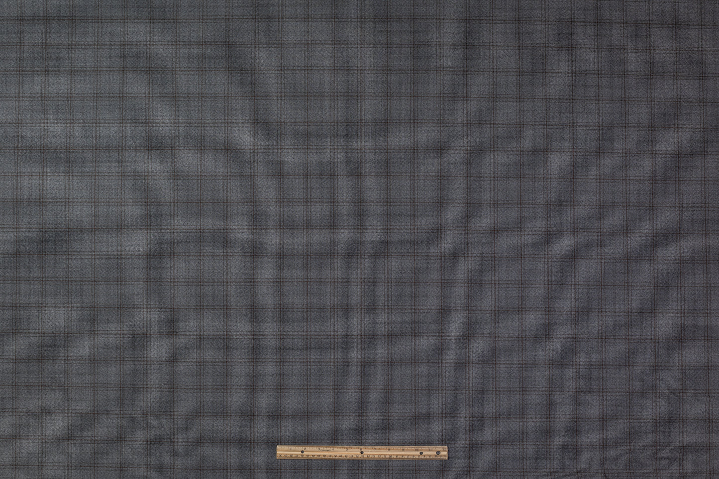 Guabello - Checked Italian Wool Suiting - Gray / Brown