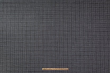 Guabello - Checked Italian Wool Suiting - Gray / Brown