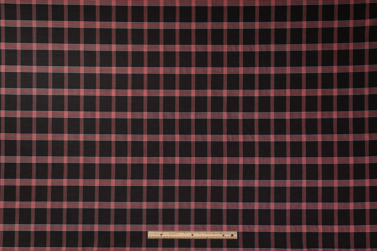 Checked Italian Stretch Wool Suiting - Brown / Navy / Red